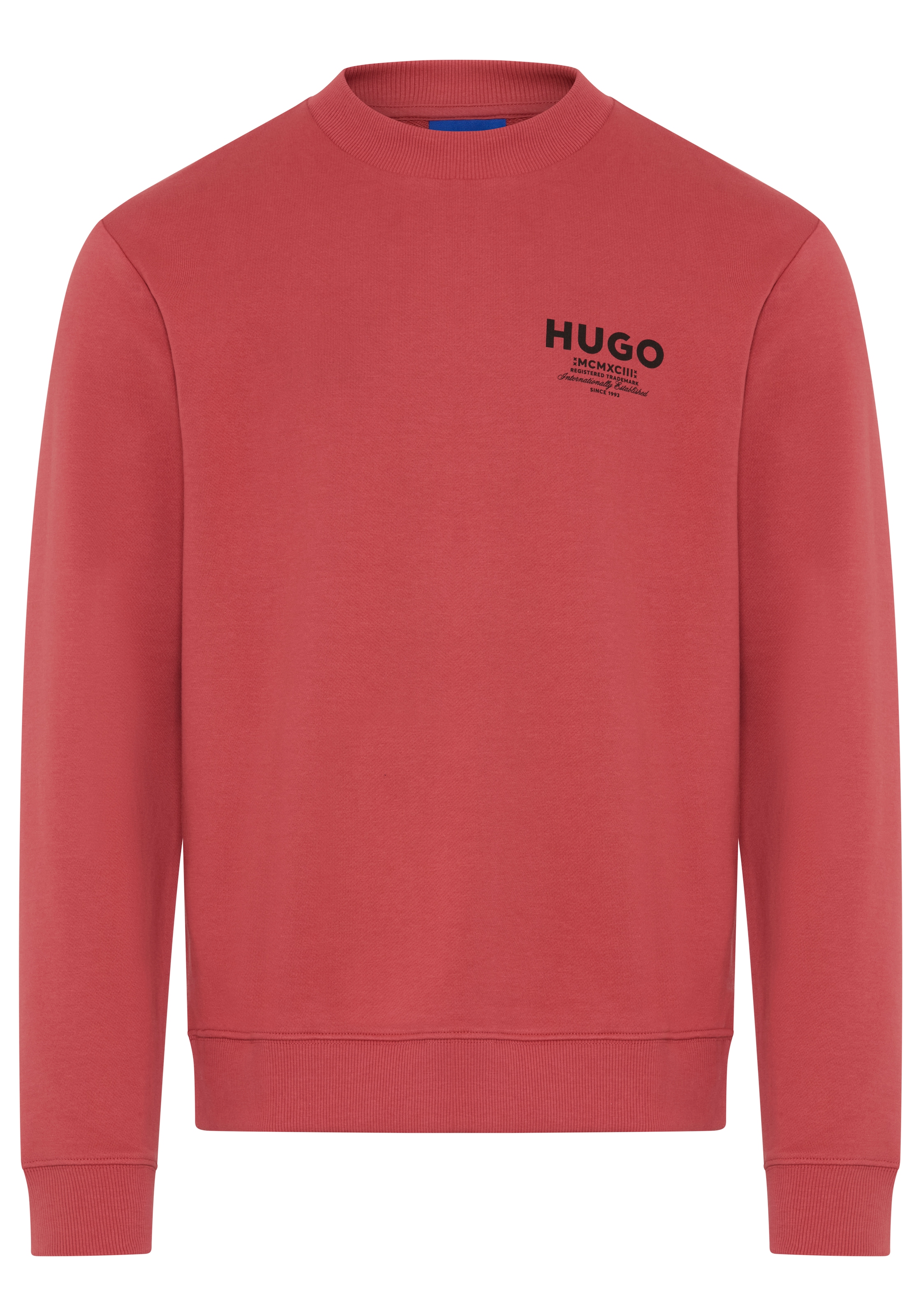 HUGO Sweat-shirt »Nespon«, Rundhalsausschnitt, Regular Fit, reine Baumwolle
