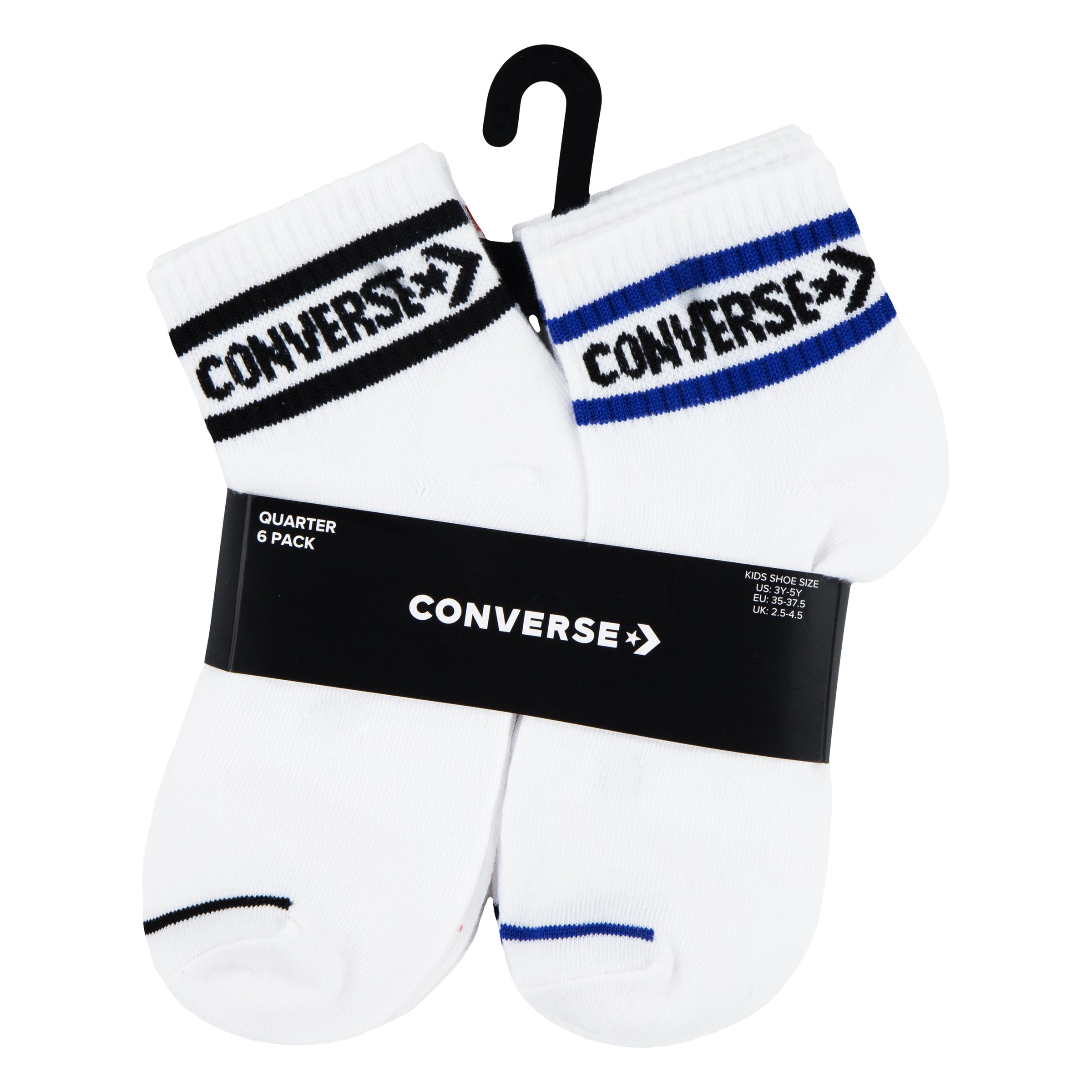 Converse Sportsocken »CHN BASIC WORDMARK QTR 6PK«, (6 Paar), für Kinder