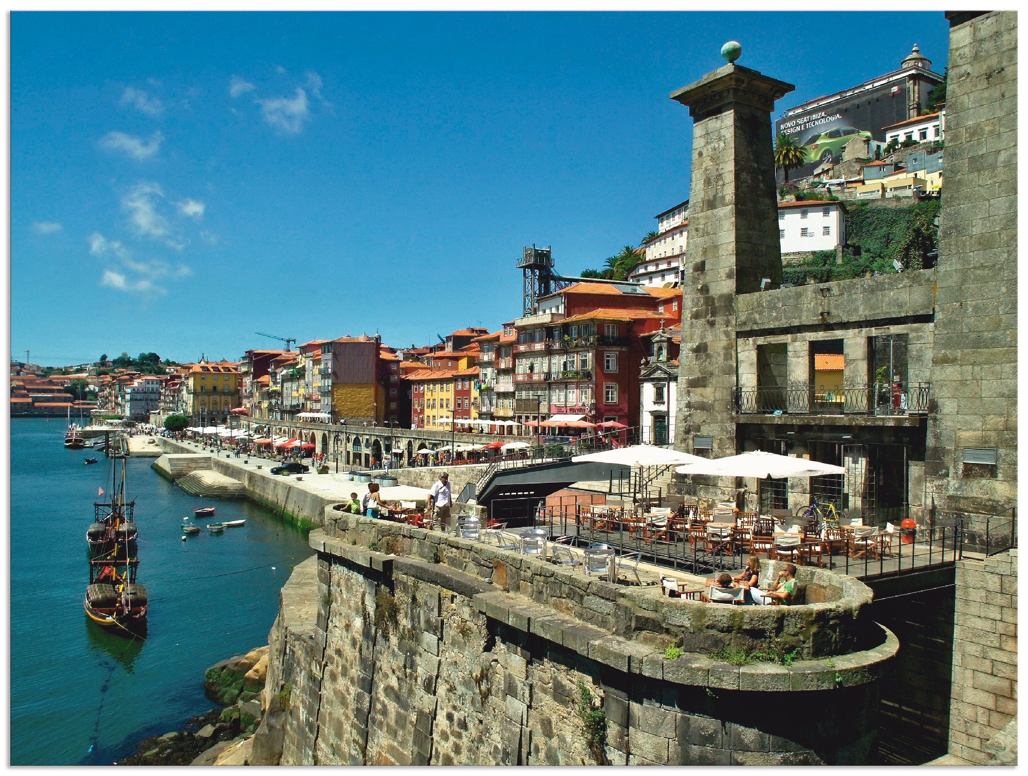 Image of Artland Wandbild »Porto - Cais do Gundais«, Europa, (1 St.), in vielen Grössen & Produktarten - Alubild / Outdoorbild für den Aussenbereich, Leinwandbild, Poster, Wandaufkleber / Wandtattoo auch für Badezimmer geeignet bei Ackermann Versand Schweiz