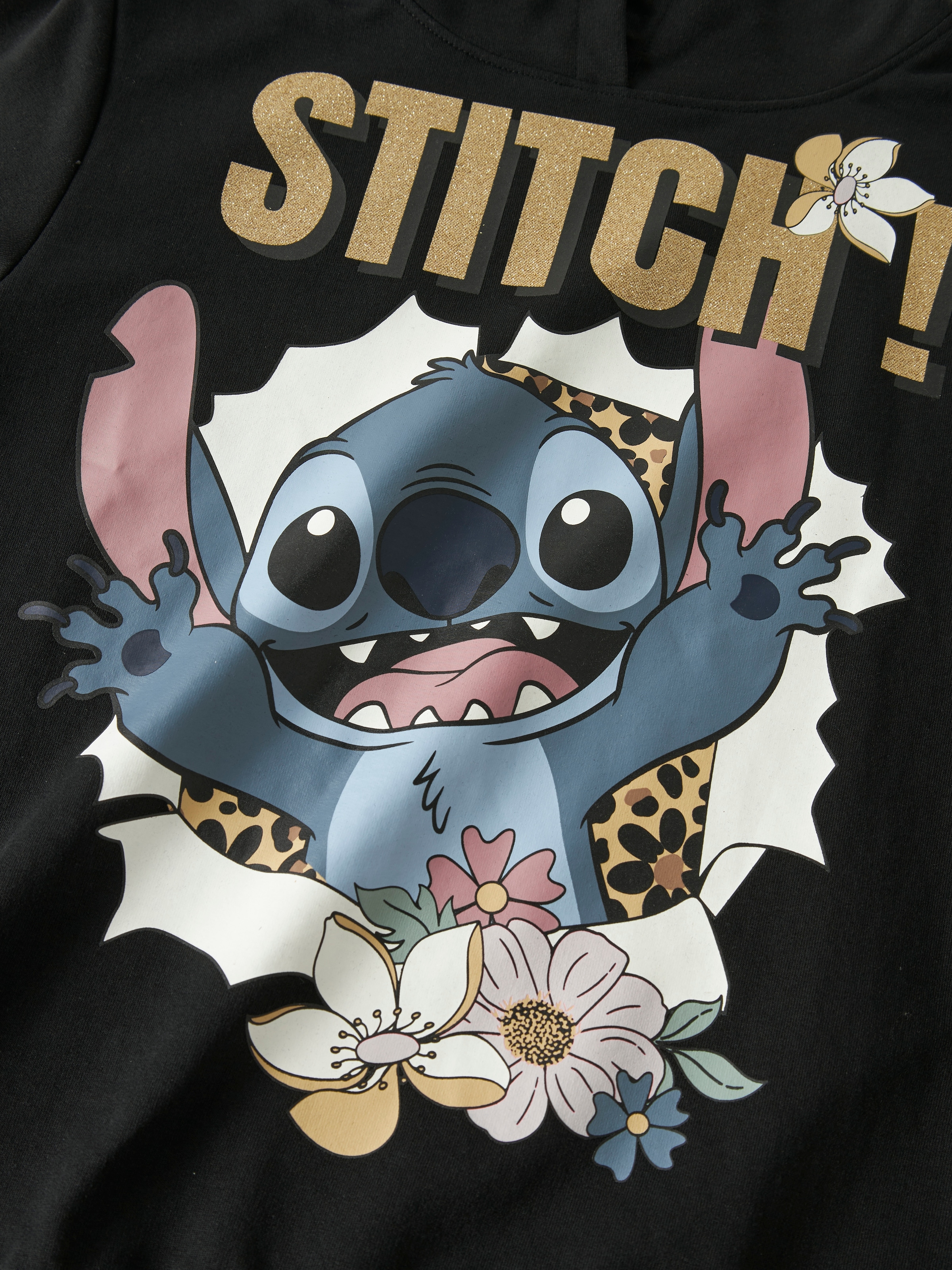 Name It Kapuzensweatshirt »NKFJYNDA STITCH NREG SWE WH BRU NOOS WDI«, Baumwollmischung, regular fit, Lilo und Stitch Druck
