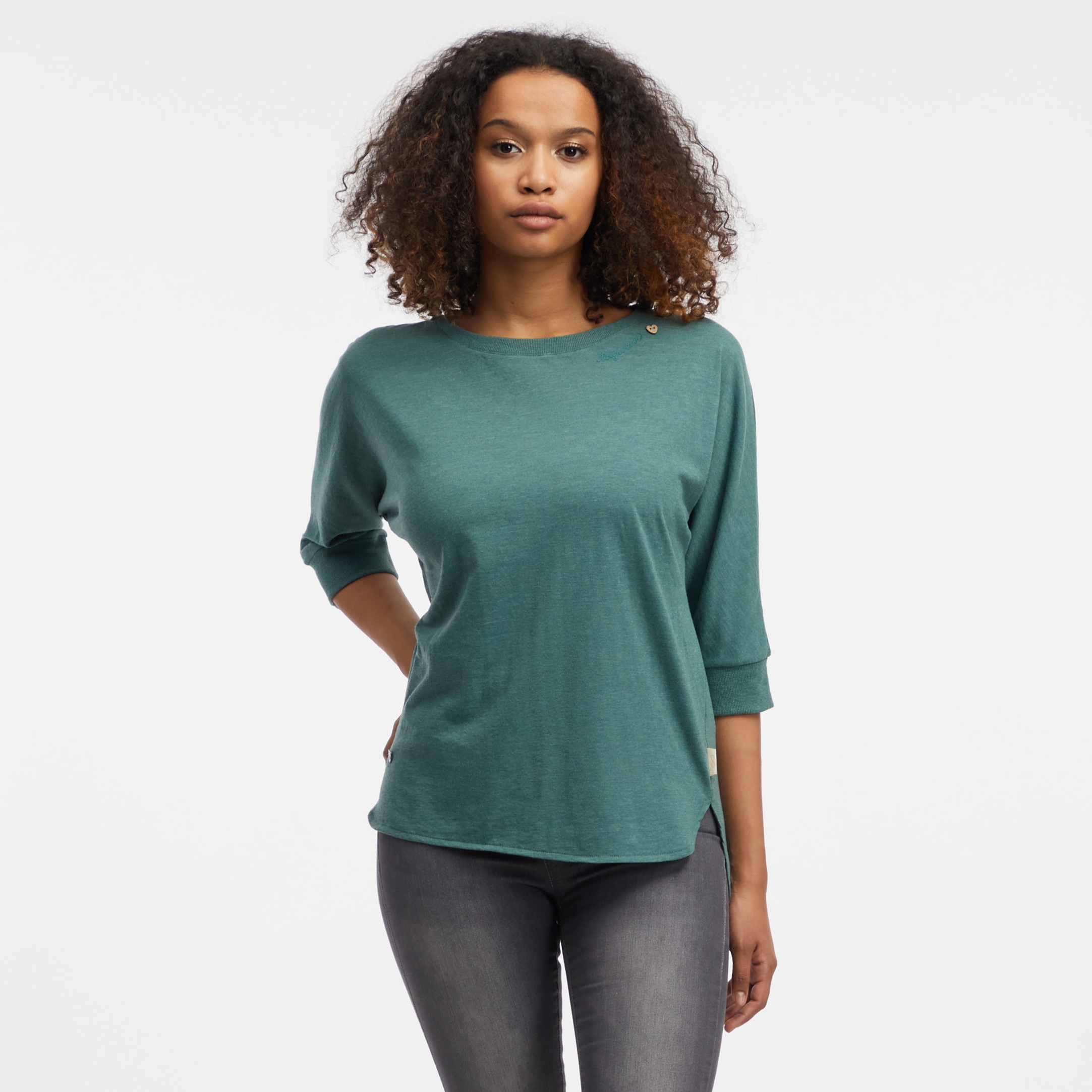 Ragwear 3/4-Arm-Shirt »SHIMONA CORE«, abgerundeter Saum und modische 3/4 Ärmel