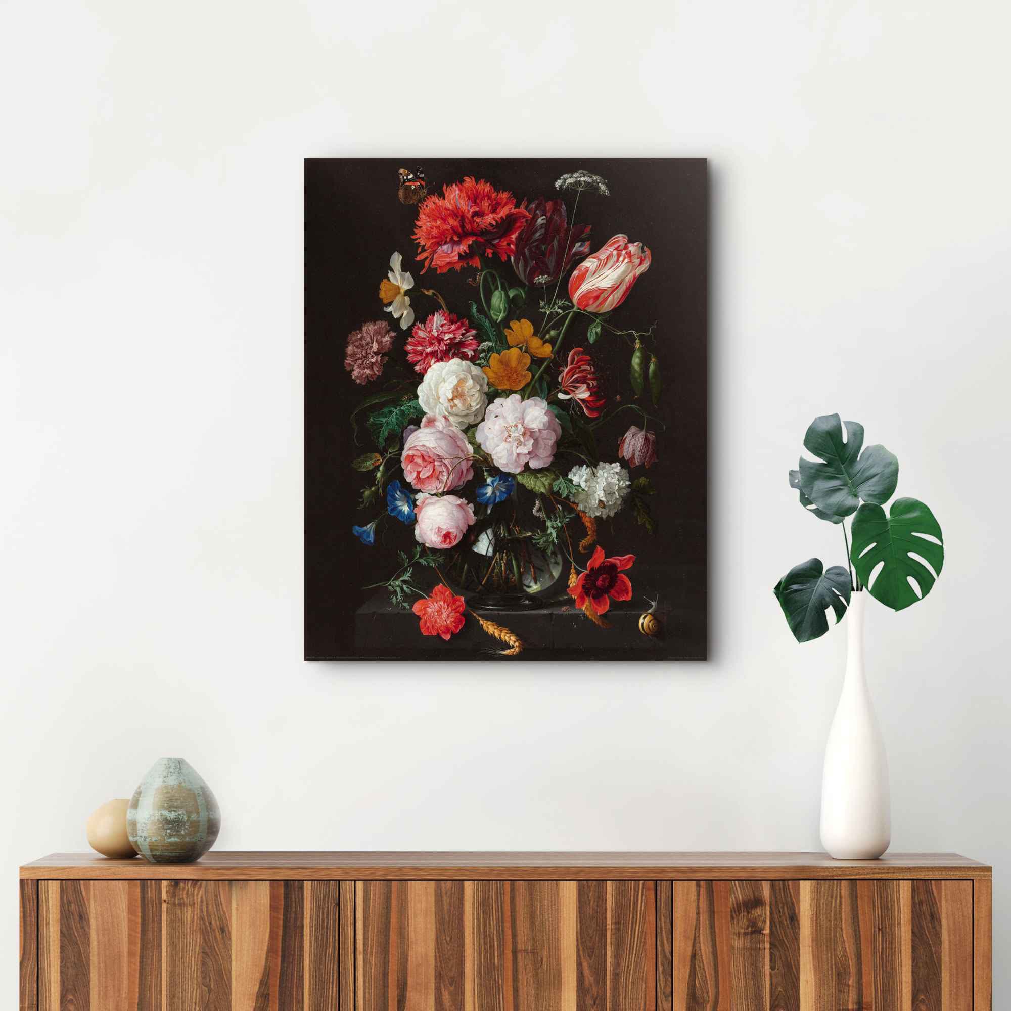 Reinders! Fresque murale »Wandbild Stillleben mit Blumvase Jan Davidsz de Heem« 1 cuis tlg.