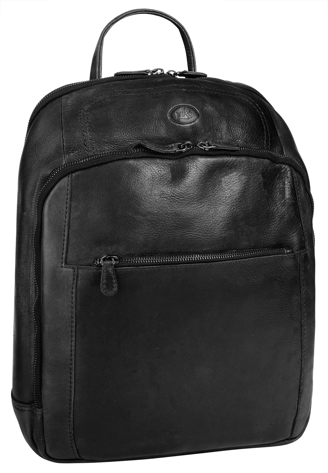 Piké Laptoprucksack, echt Leder, Made in Italy