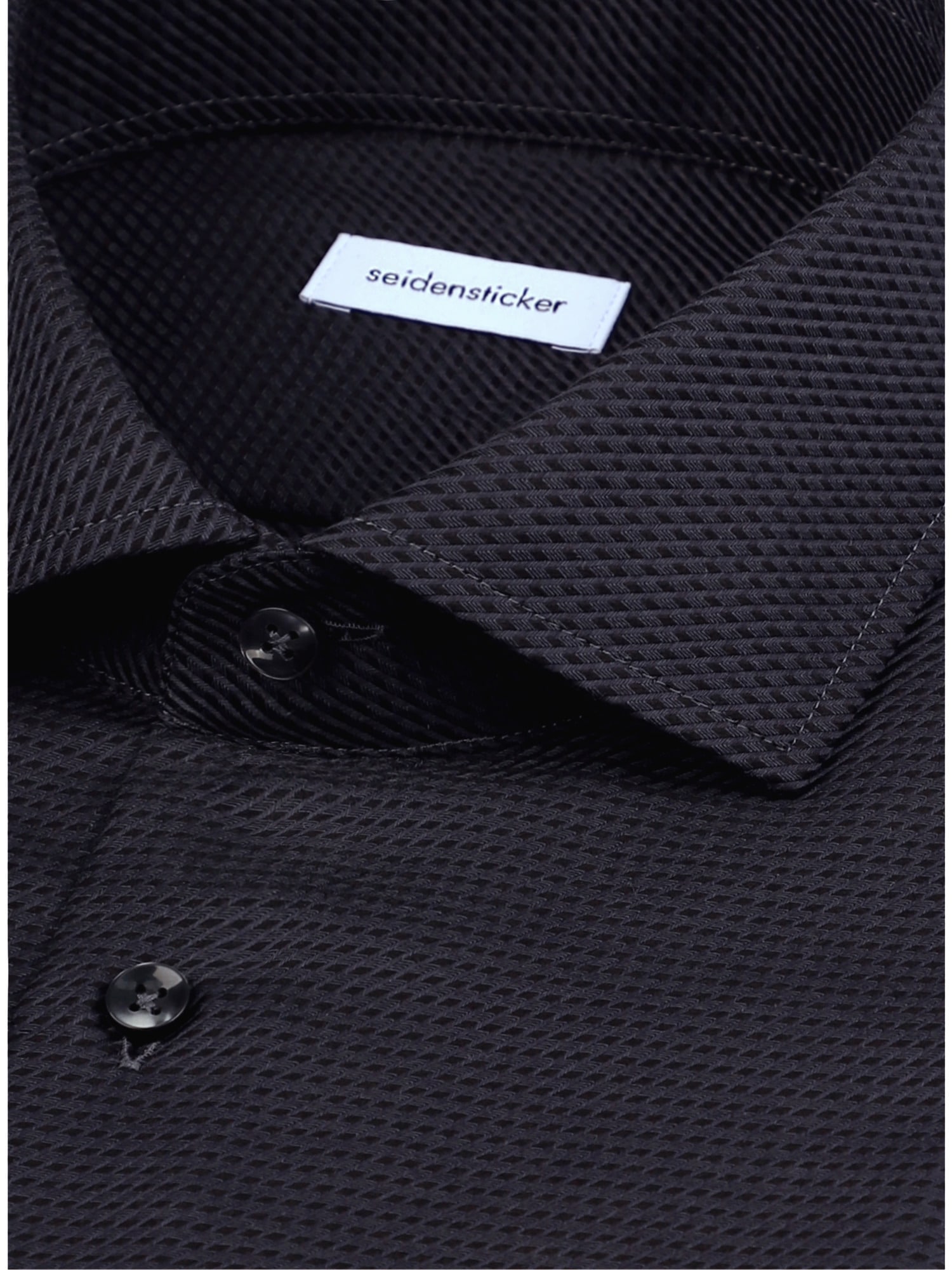 seidensticker Chemise d'affaires »Schwarze Rose« Slim 1/1 Kentkragen Struktur