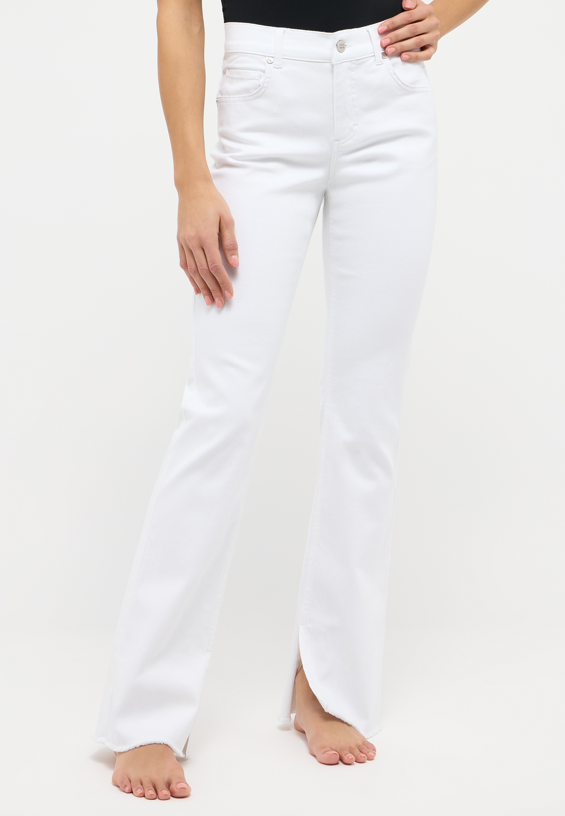 Image of ANGELS Bootcut-Jeans "LENI SLIT FRINGE"