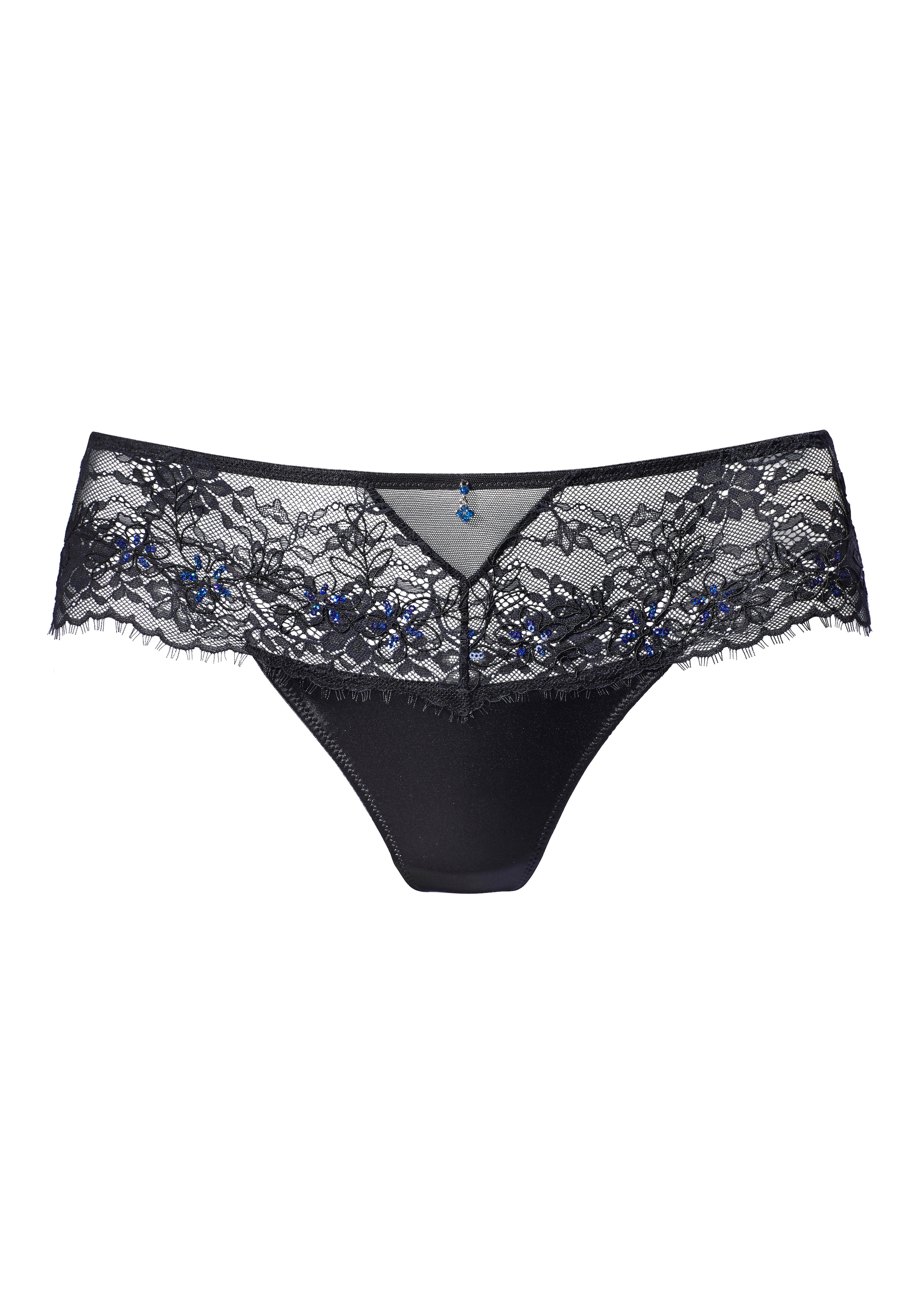 LASCANA Belle Affaire String avec dentelle décorative & jersey aspect satin, lingerie sexy