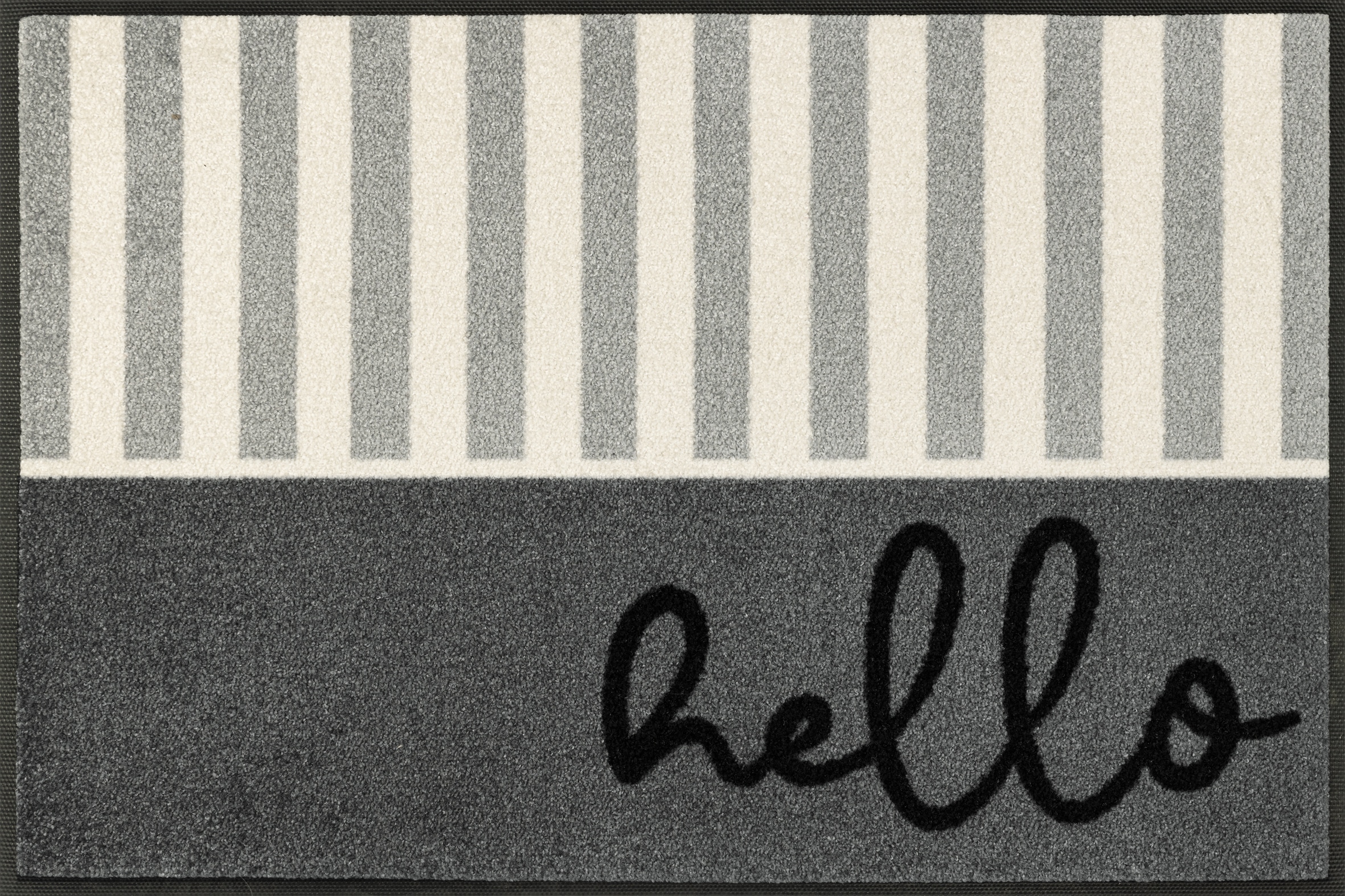 Image of wash+dry by Kleen-Tex Fussmatte "Hello Stripes" rechteckig 7 mm Höhe