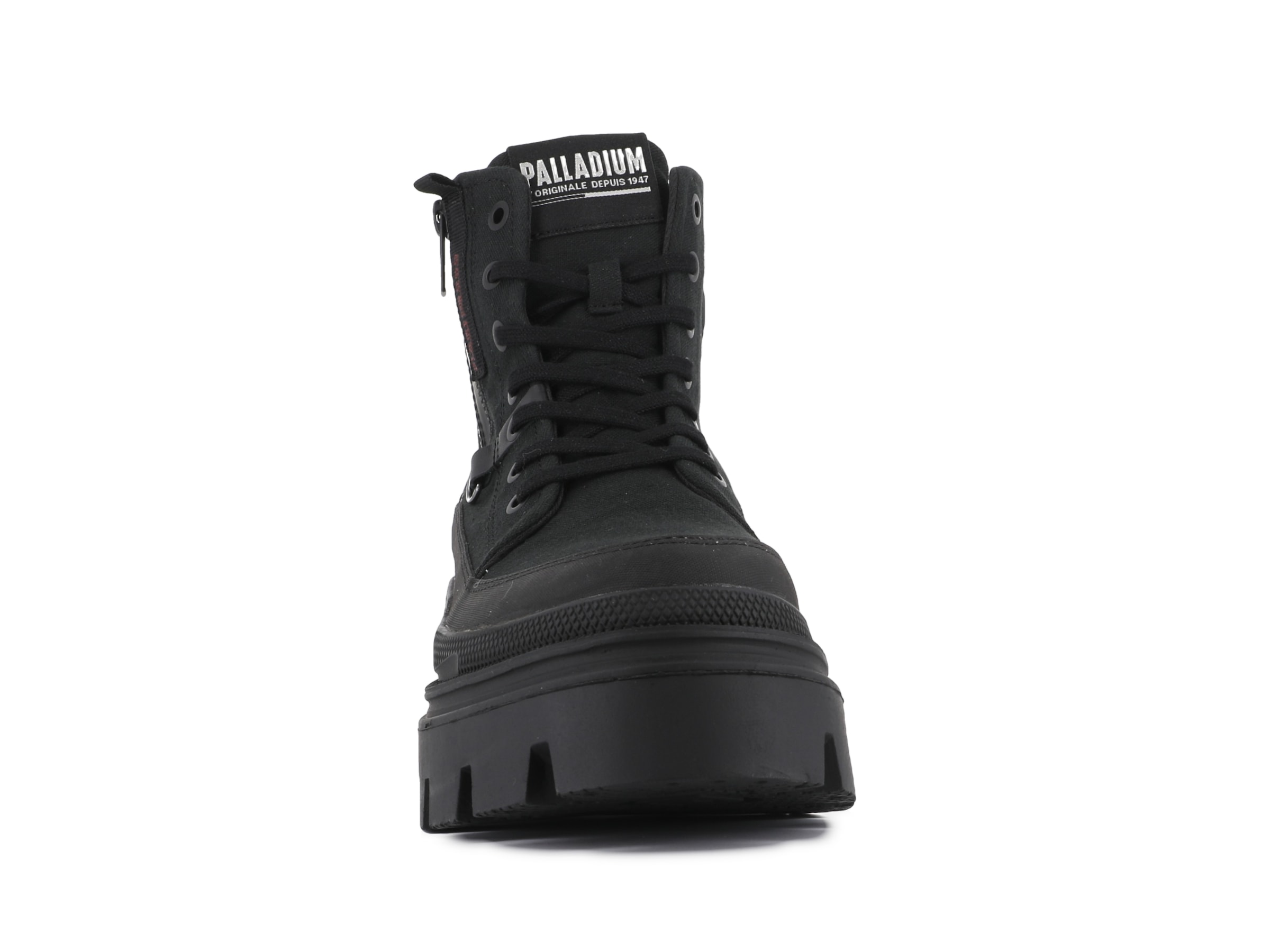 Palladium Schnürboots »PALLASQUAD ZIP TX«, Chunky Boots, Schnürstiefel mit Plateausohle aus Canvas