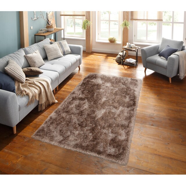 merinos Hochflor-Teppich »Glossy 411«, rechteckig, besonders weich,  Microfaser, Langfor Teppich, Wohnzimmer, Schlafzimmer jetzt kaufen