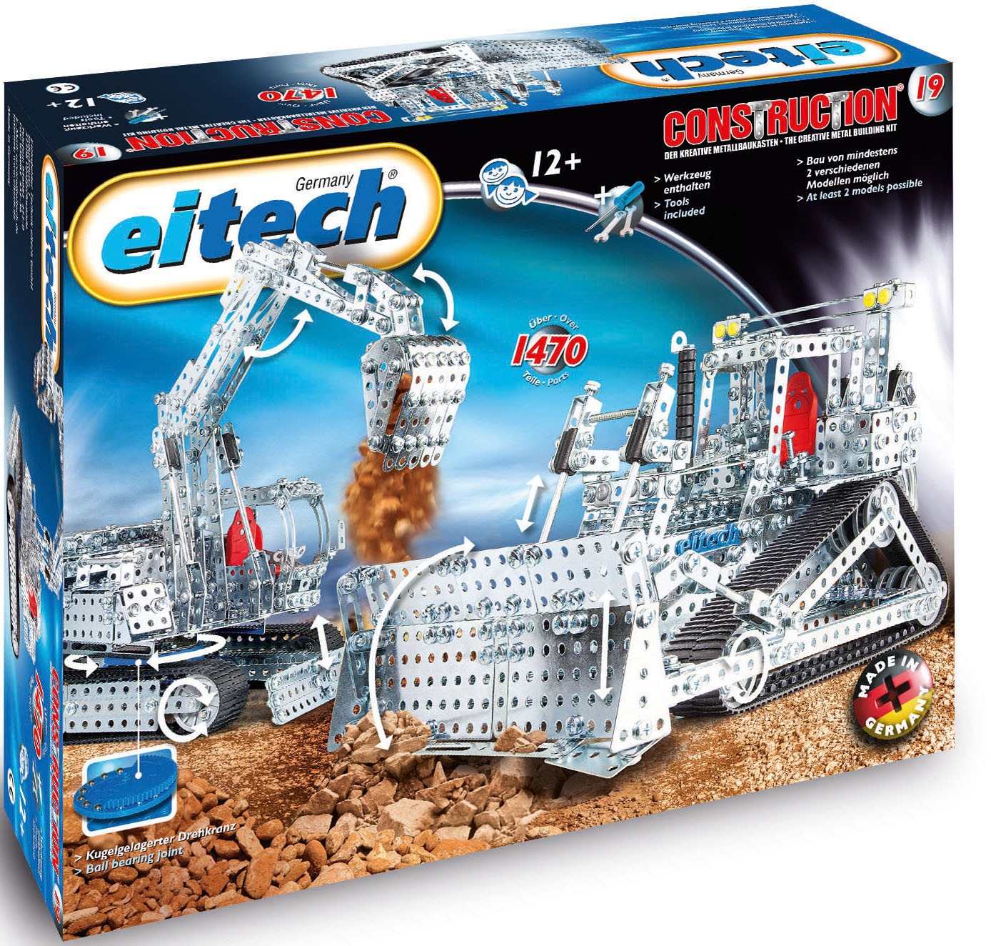 Image of Eitech Metallbaukasten »Mega-Raupe/ Kettenbagger«, (1470 St.), Made in Germany bei Ackermann Versand Schweiz