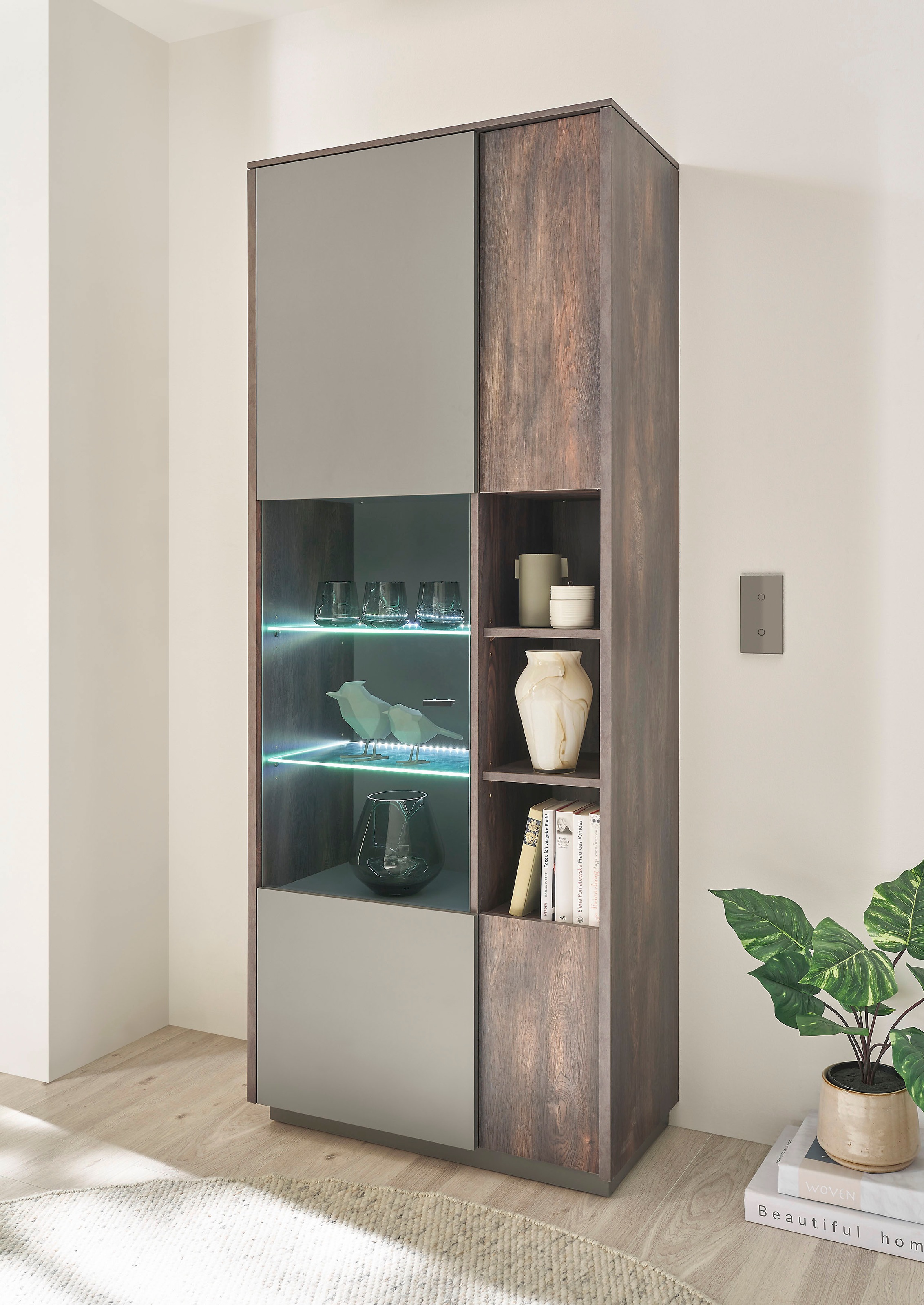 Image of Home affaire Vitrine "LARGO" Soft-Close-Funktion, Höhe ca. 200 cm