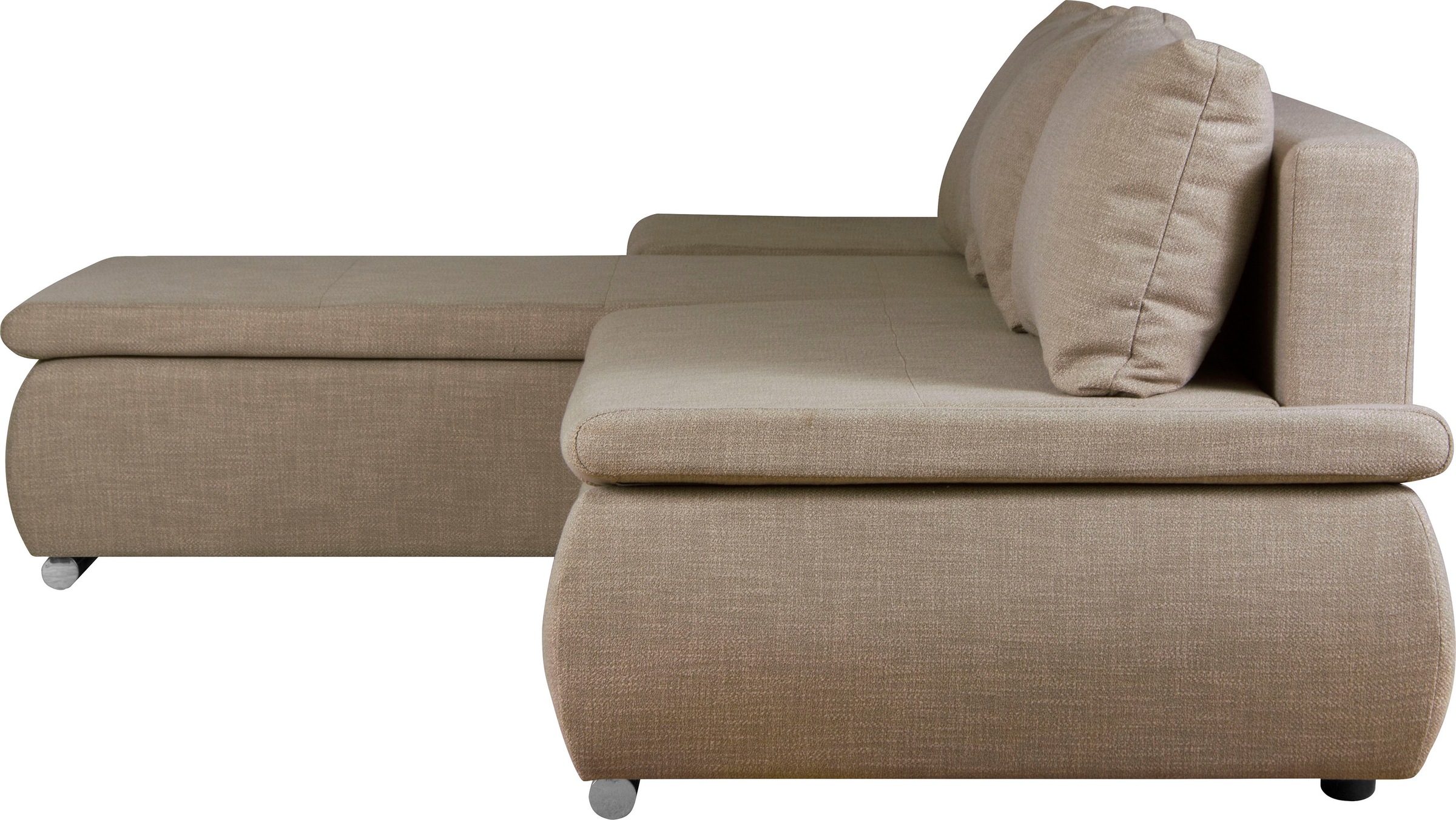 Home affaire Ecksofa »Acra L-Form«, mit Bettfunktion und Bettkasten, in Mattenoptik