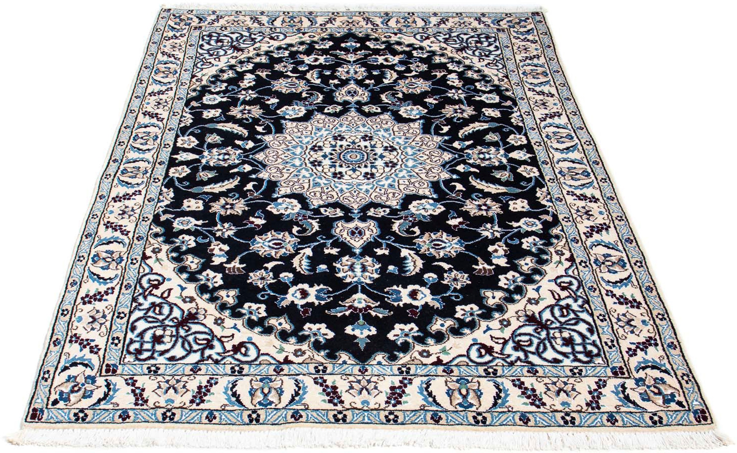 Image of morgenland Orientteppich »Perser - Nain - Royal - 172 x 113 cm - beige«, rechteckig, 10 mm Höhe, Wohnzimmer, Handgeknüpft, Einzelstück mit Zertifikat bei Ackermann Versand Schweiz