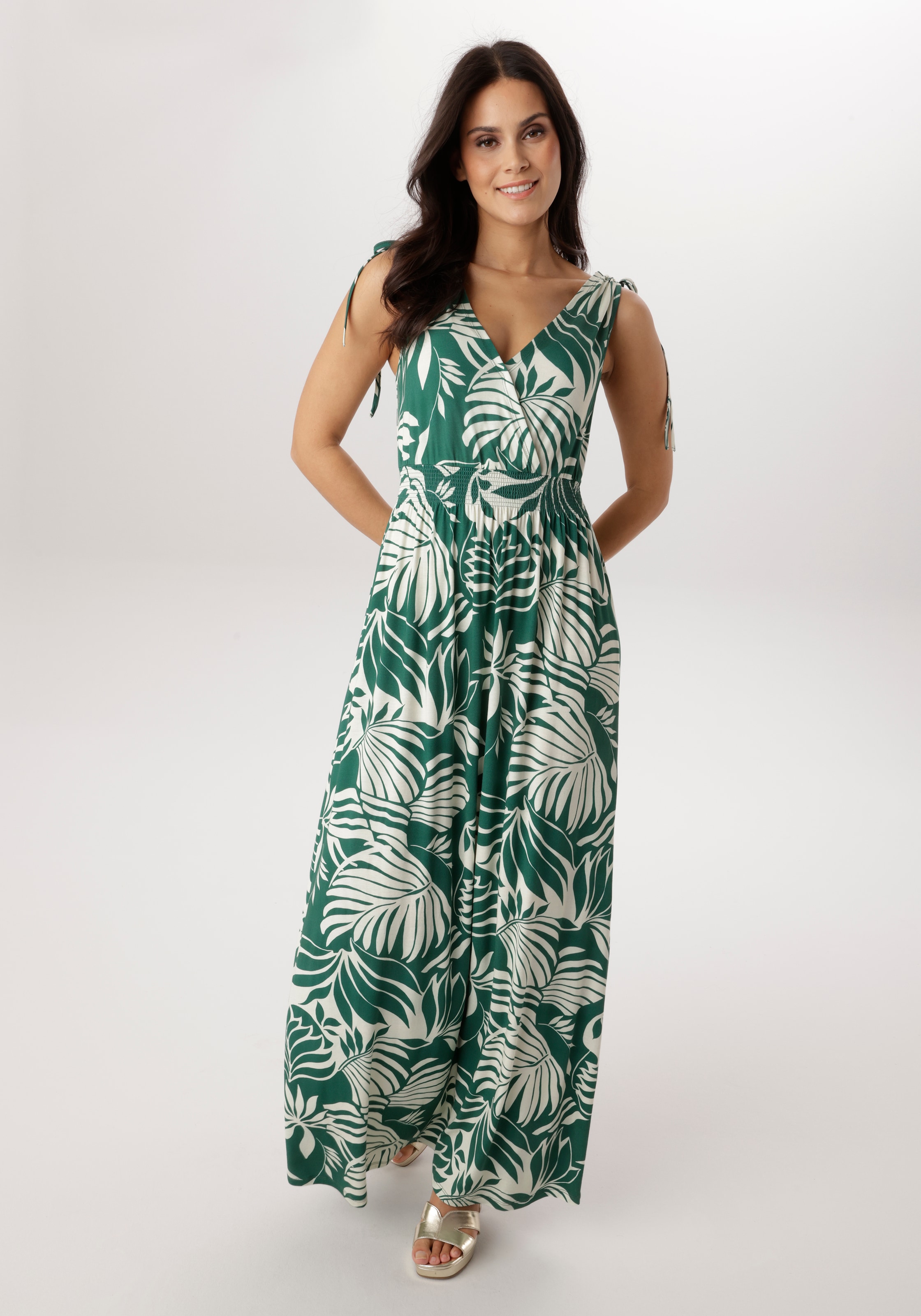 Image of Aniston SELECTED Sommerkleid mit breiten Trägern zum Raffen - NEUE KOLLEKTION