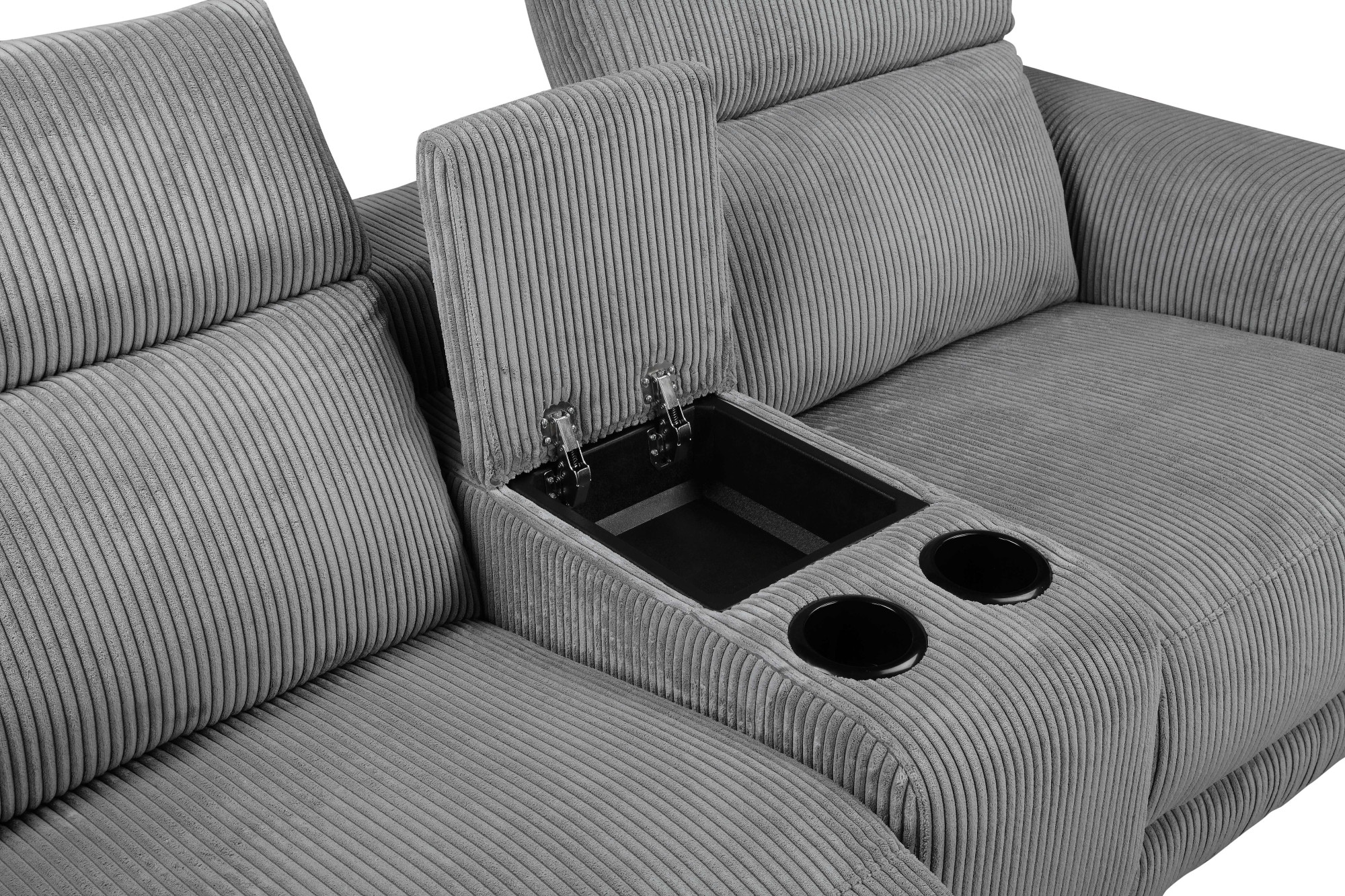 Home affaire 2-places »Lund in Cord, 2er-Kinosofa, TV-Sessel, Multimedia-Sofa, USB-A,« m. elektrischer o. manueller Relaxfunktion, Getränkehalter u. Staufach