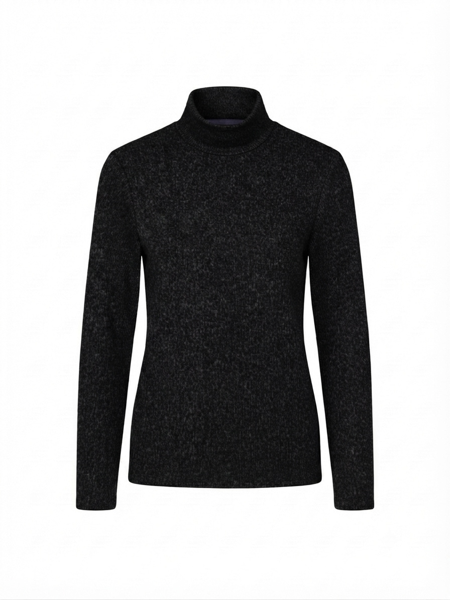 Seidel Moden Pull à col roulé mit feinem Strickmuster / mit Viskose und Stretch / MADE IN GERMANY