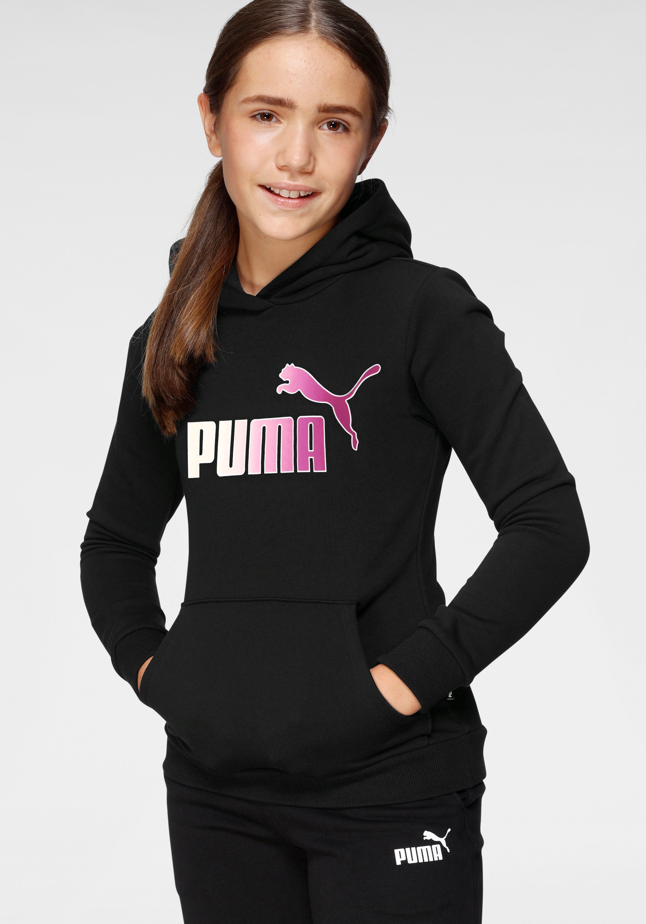 Image of PUMA Kapuzensweatshirt »ESS+ Bleach Logo Hoodie TR G« bei Ackermann Versand Schweiz