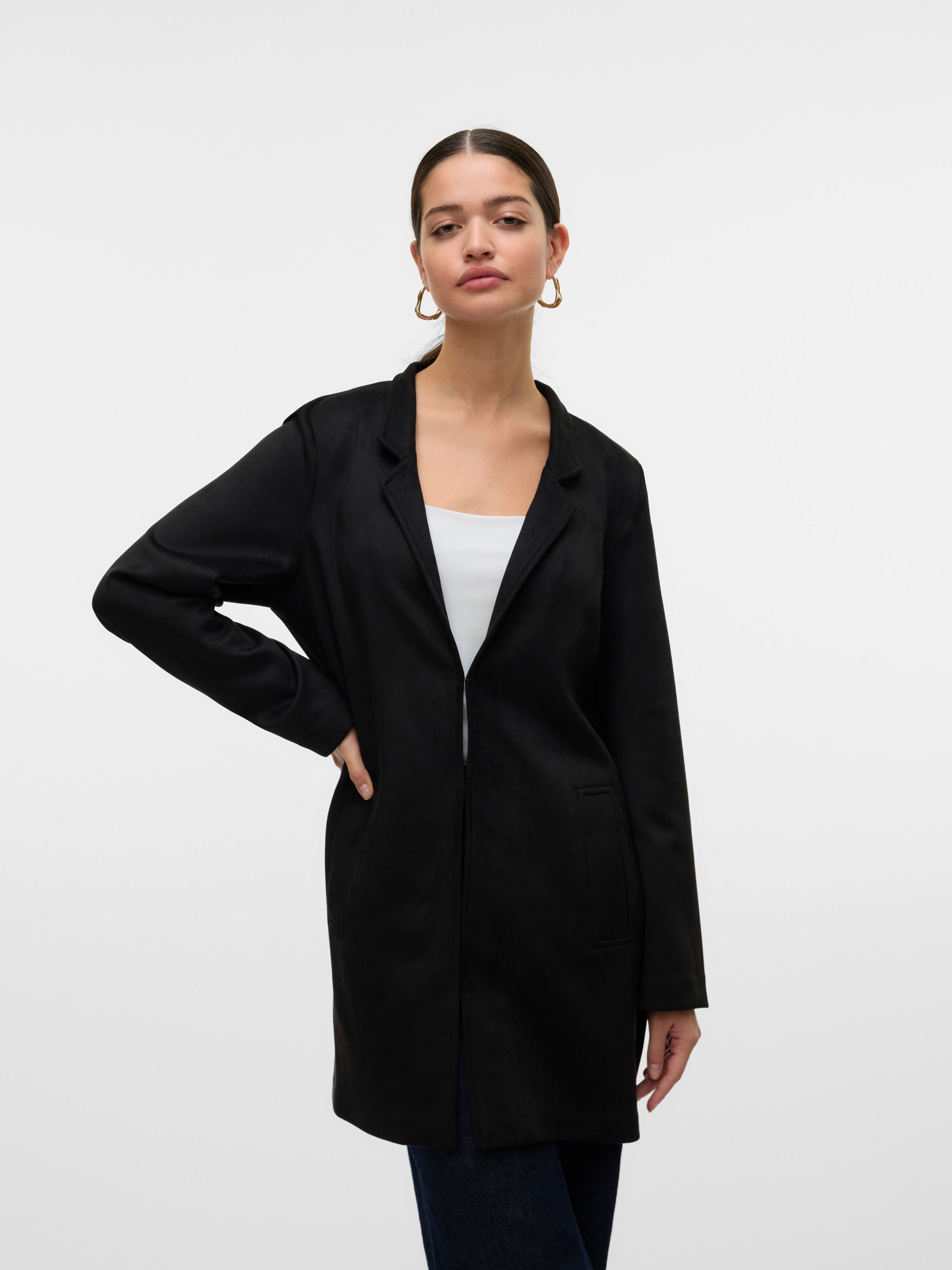Image of Vero Moda Langjacke "VMJOSEFREJA FAUXSUEDE JACKET BOO" ohne Kapuze