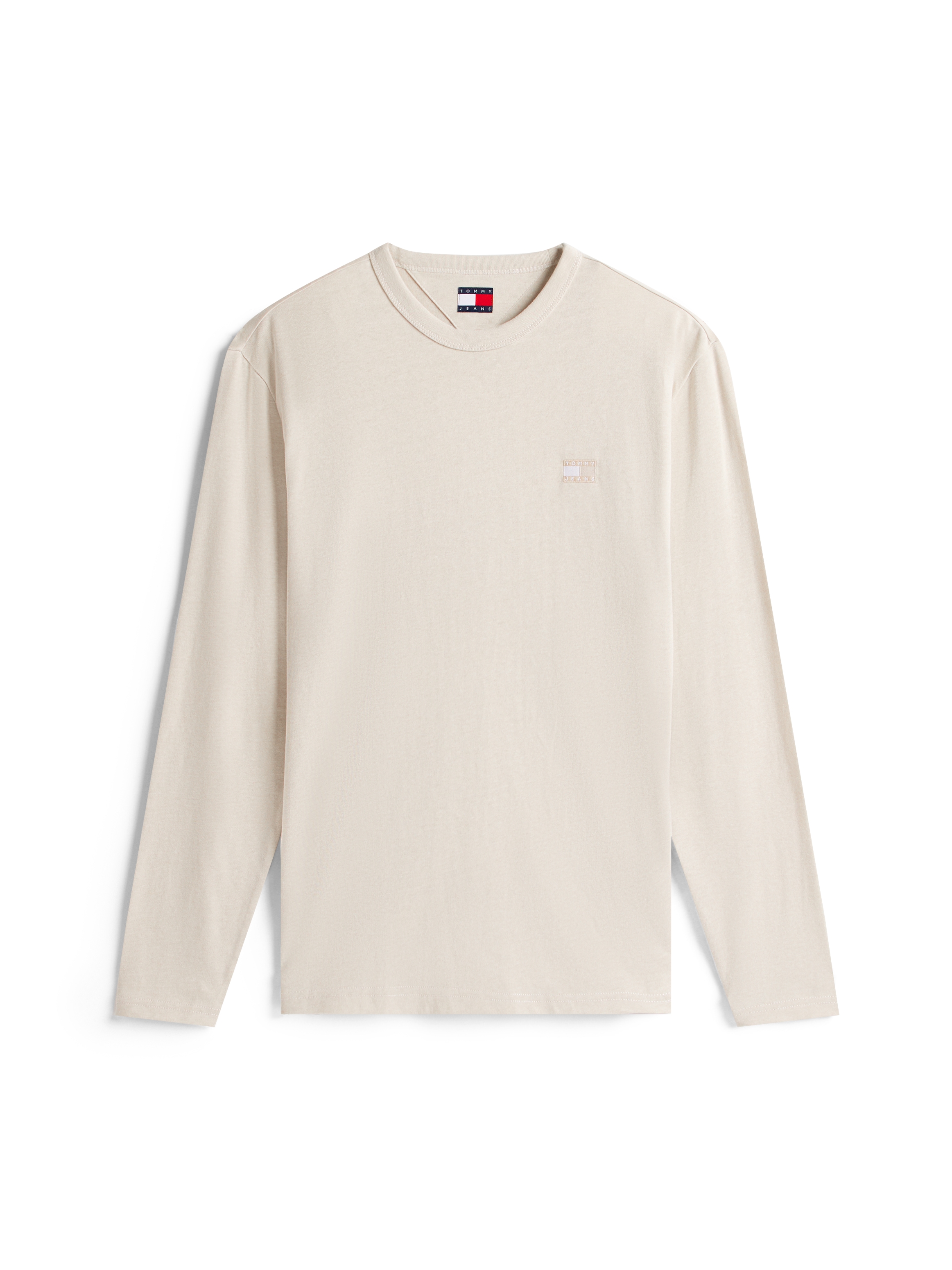 Tommy Jeans Langarmshirt »TJM REG BADGE« Jersey, Rundhals, meliert, regular fit