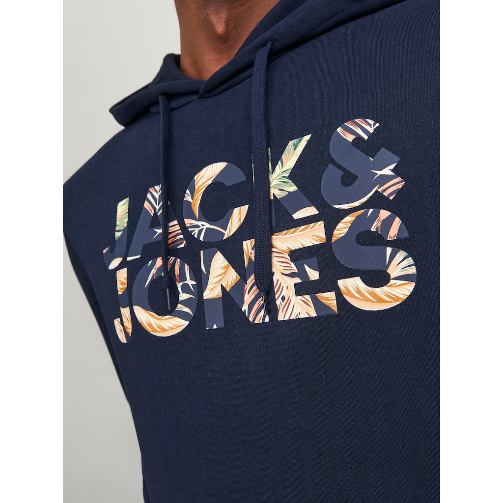 Jack & Jones Kapuzensweatshirt »JJEJEFF CORP LOGO SWEAT HOOD LN«