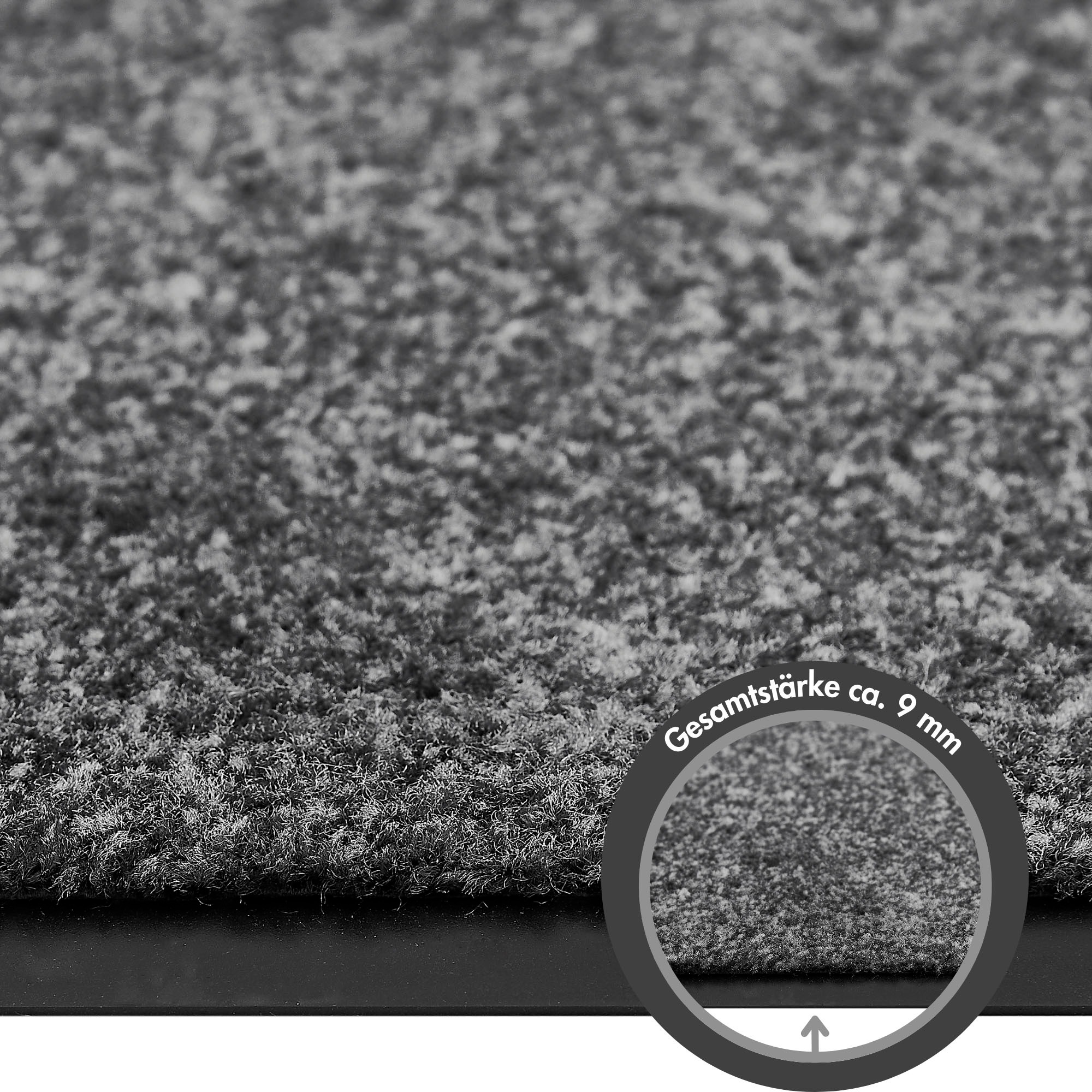 my home Fussmatte »Fresh Step, Made in Belgium«, rechteckig, 9 mm Höhe, für den Eingangsbereich, Uni-Farben, rutschhemmend, robust, waschbar