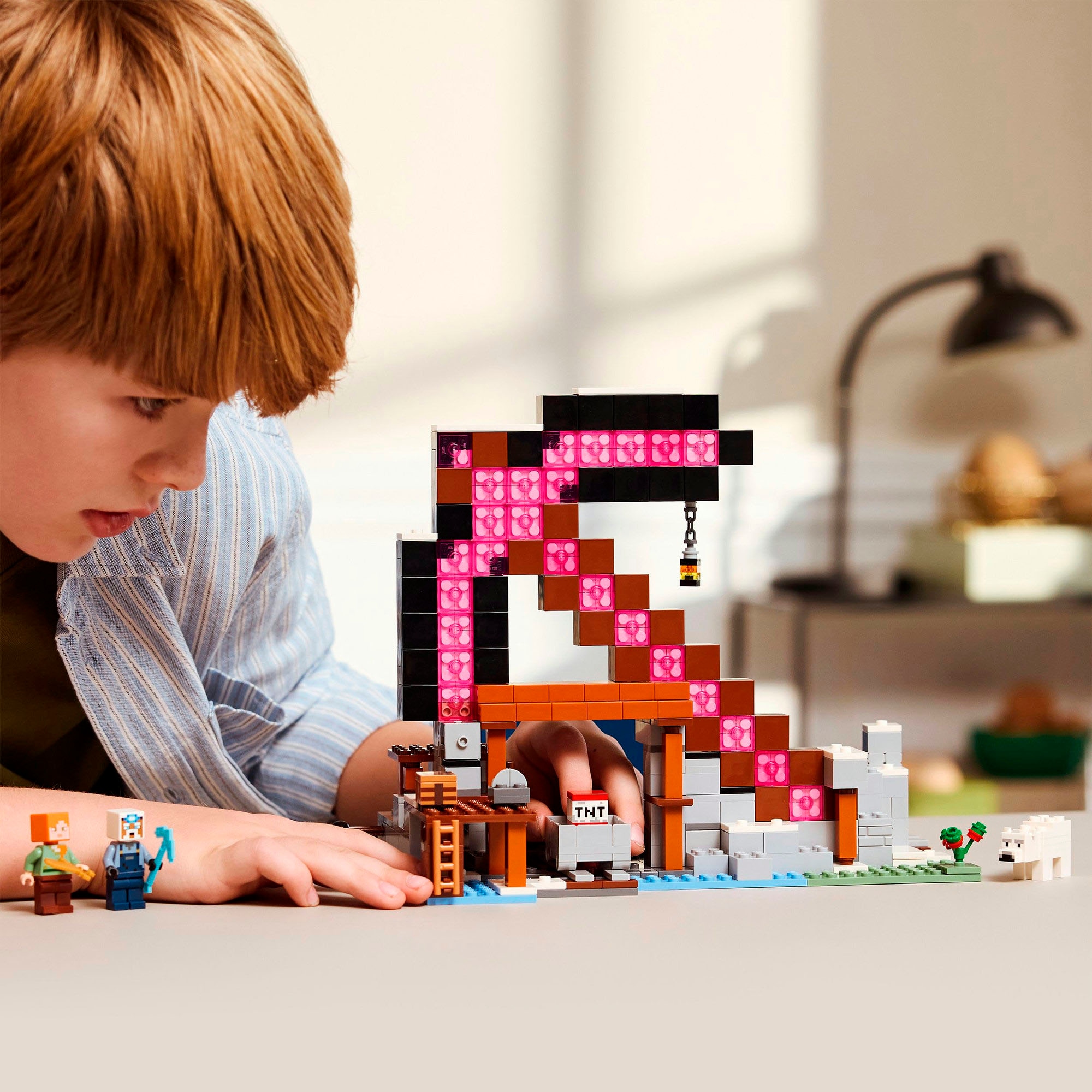 LEGO® Konstruktionsspielsteine »Die Spitzhackenmine (21277), LEGO Minecraft« Made in Europe