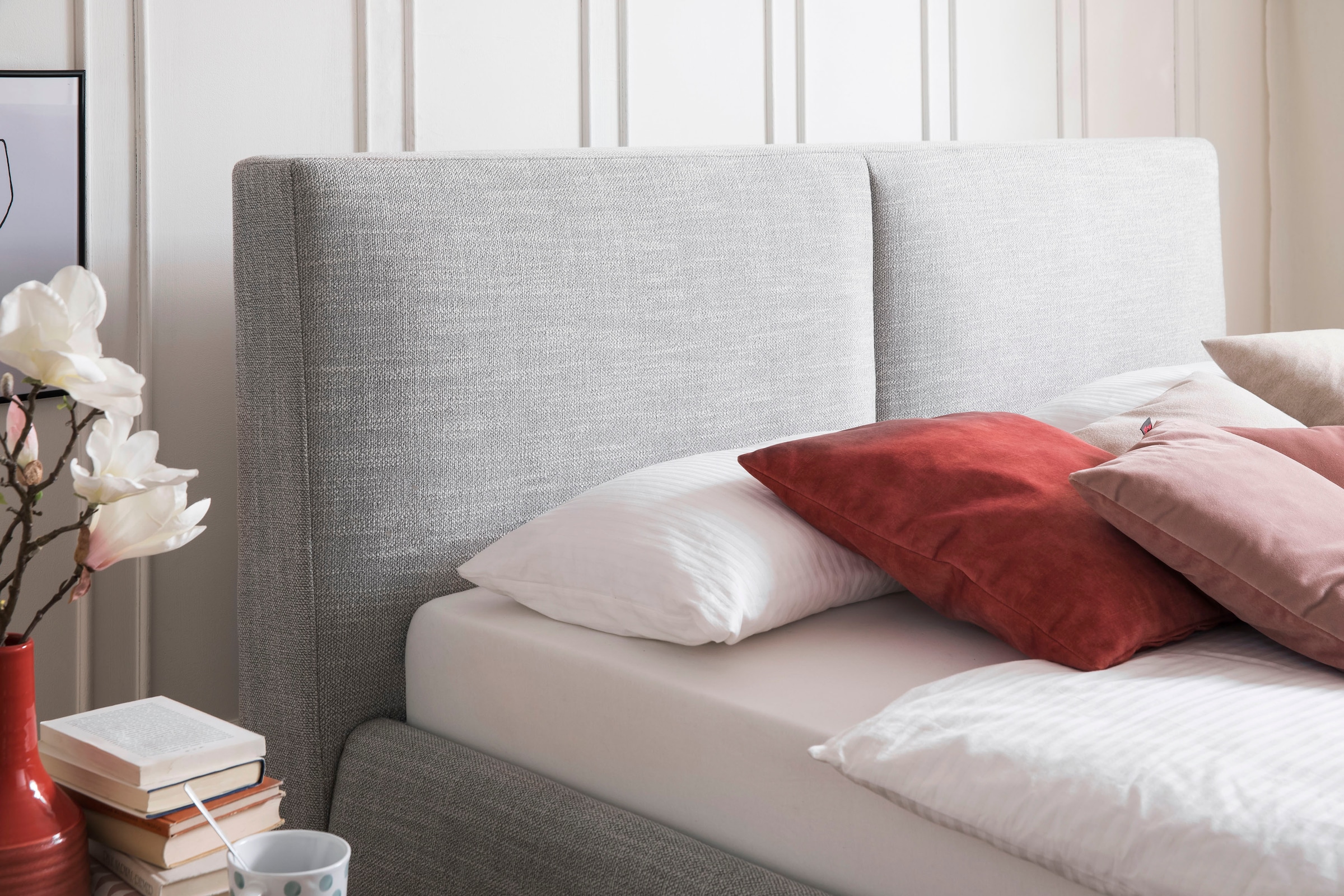 meise.möbel Lit rembourré »Atesio« Wahlweise mit Lattenrost, Matratze und Bettkasten