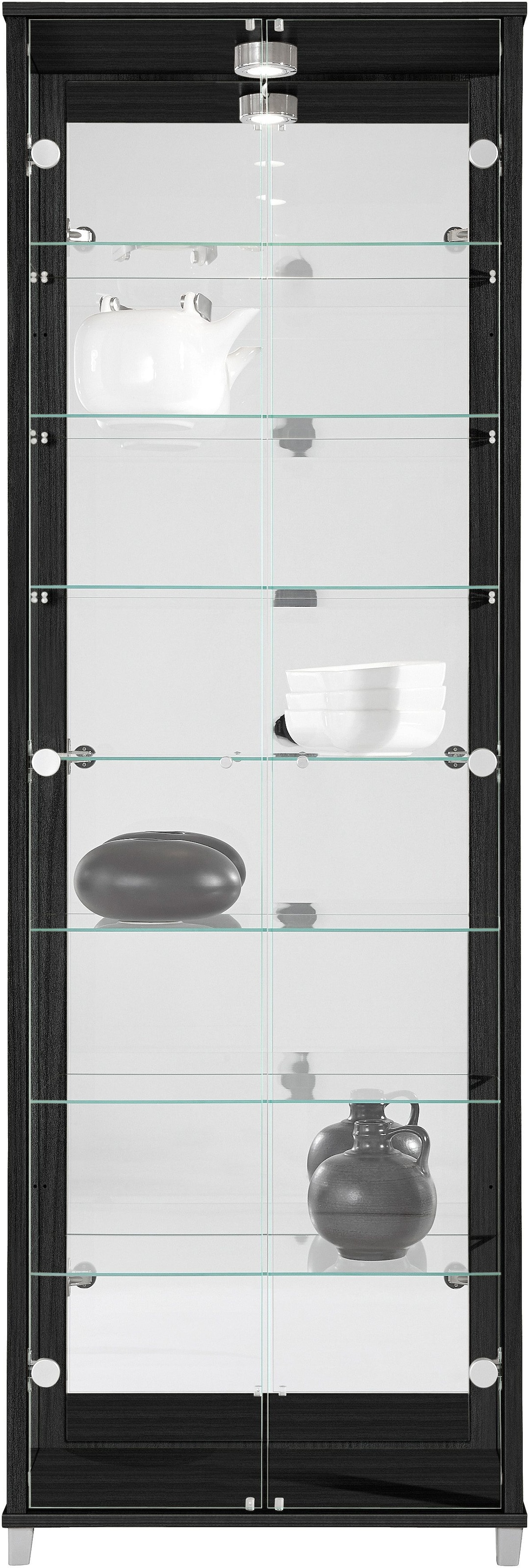 fif möbel Vitrine »OPTIMA«, Standvitrine/Glasvitrine 2x Glastür,perfekt für Sammler,Sammlervitrine