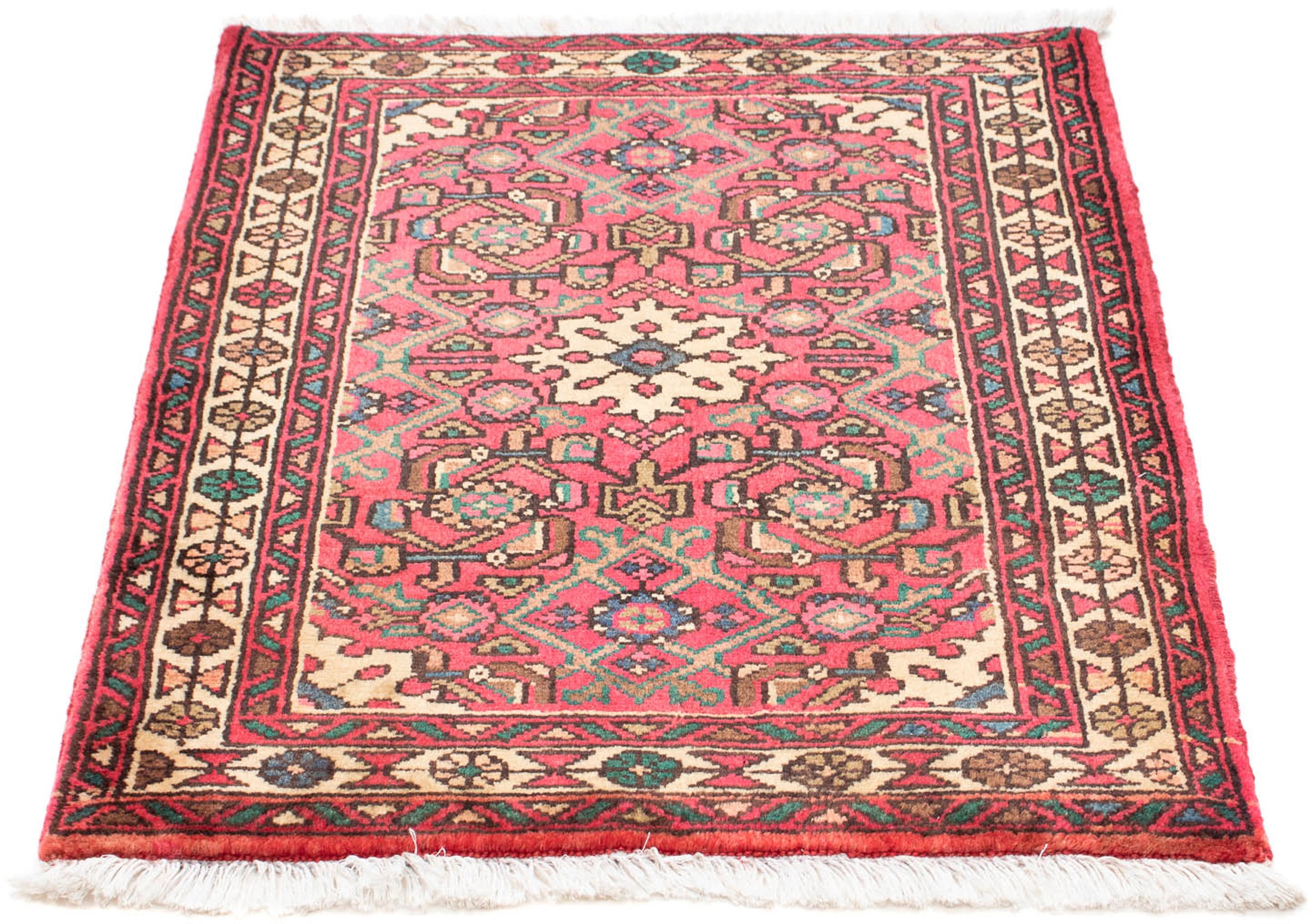 Image of morgenland Orientteppich »Perser - Nomadic - 91 x 70 cm - dunkelrot«, rechteckig, 10 mm Höhe, Wohnzimmer, Handgeknüpft, Einzelstück mit Zertifikat bei Ackermann Versand Schweiz