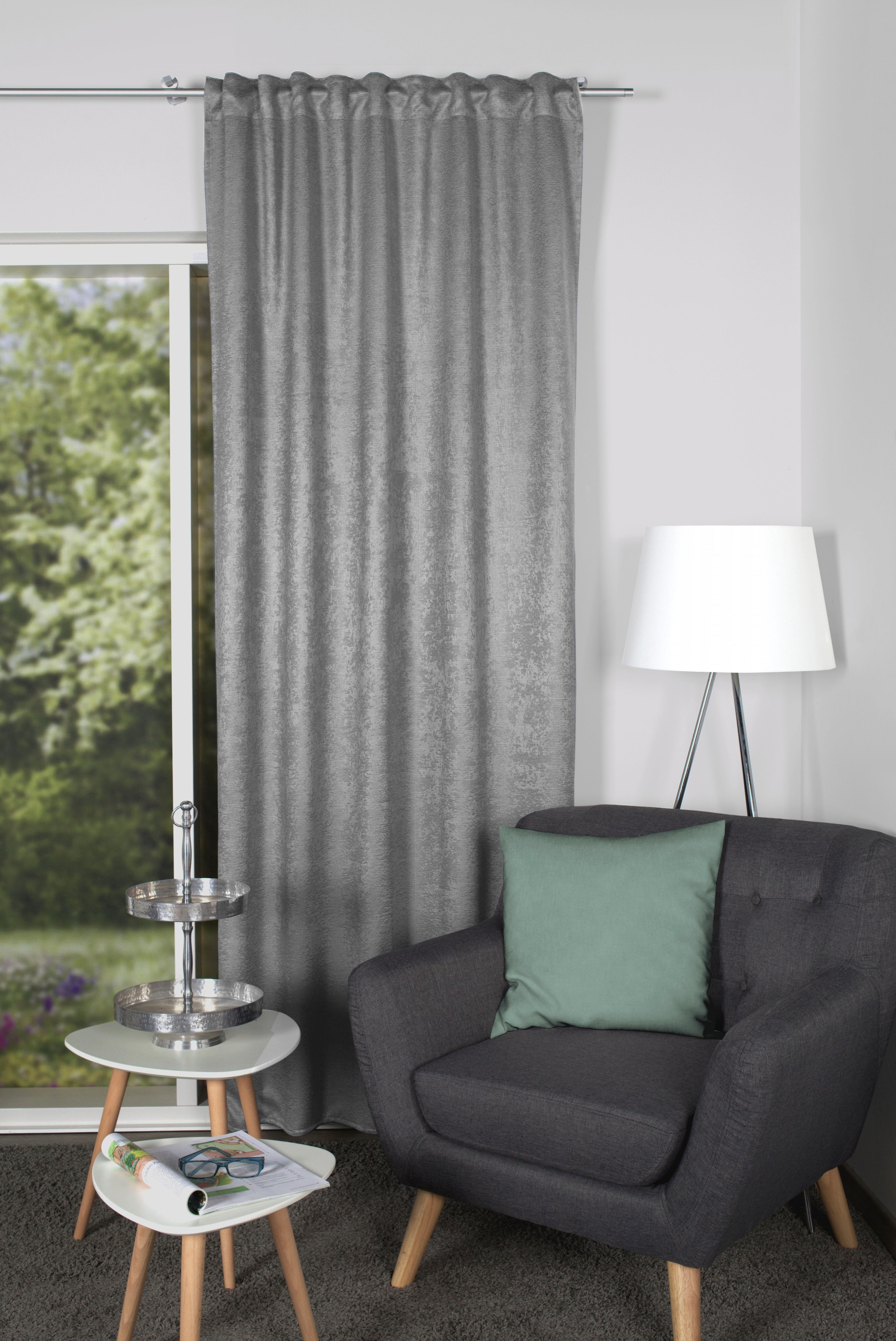 HOME WOHNIDEEN Vorhang »SKILIO« Multifunktionsband 1 Stk. tlg. Kombibandschal SKILIO prägedruck