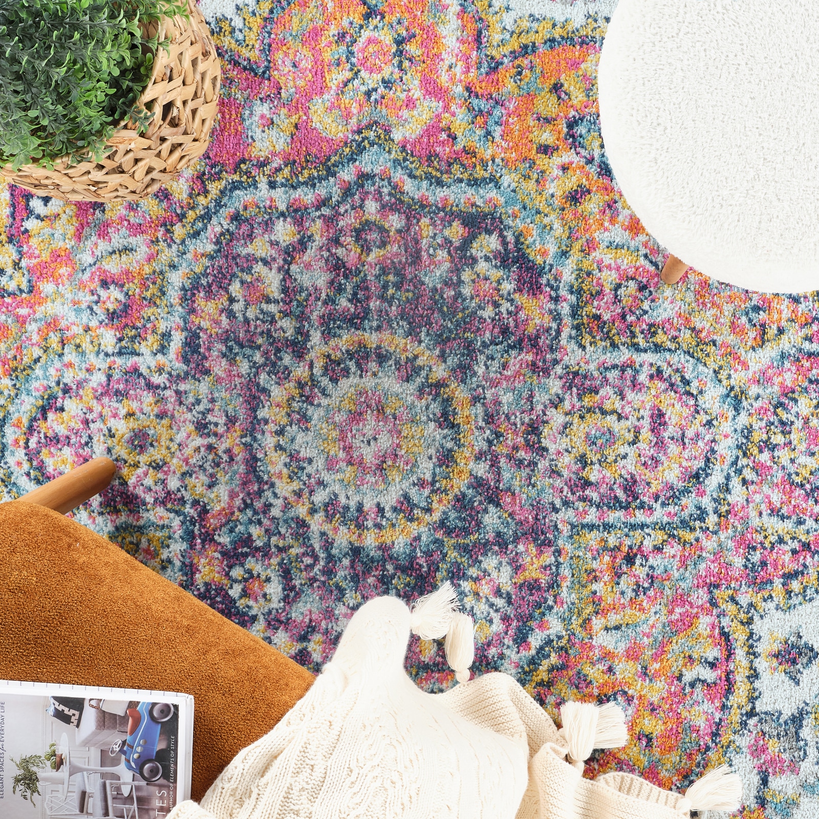 Livabliss Tapis »RABAT« Rectangulaire 8 mm Höhe Orient-Optik, Vintage Design, Boho Stil, Kurzflor, Wohnzimmer