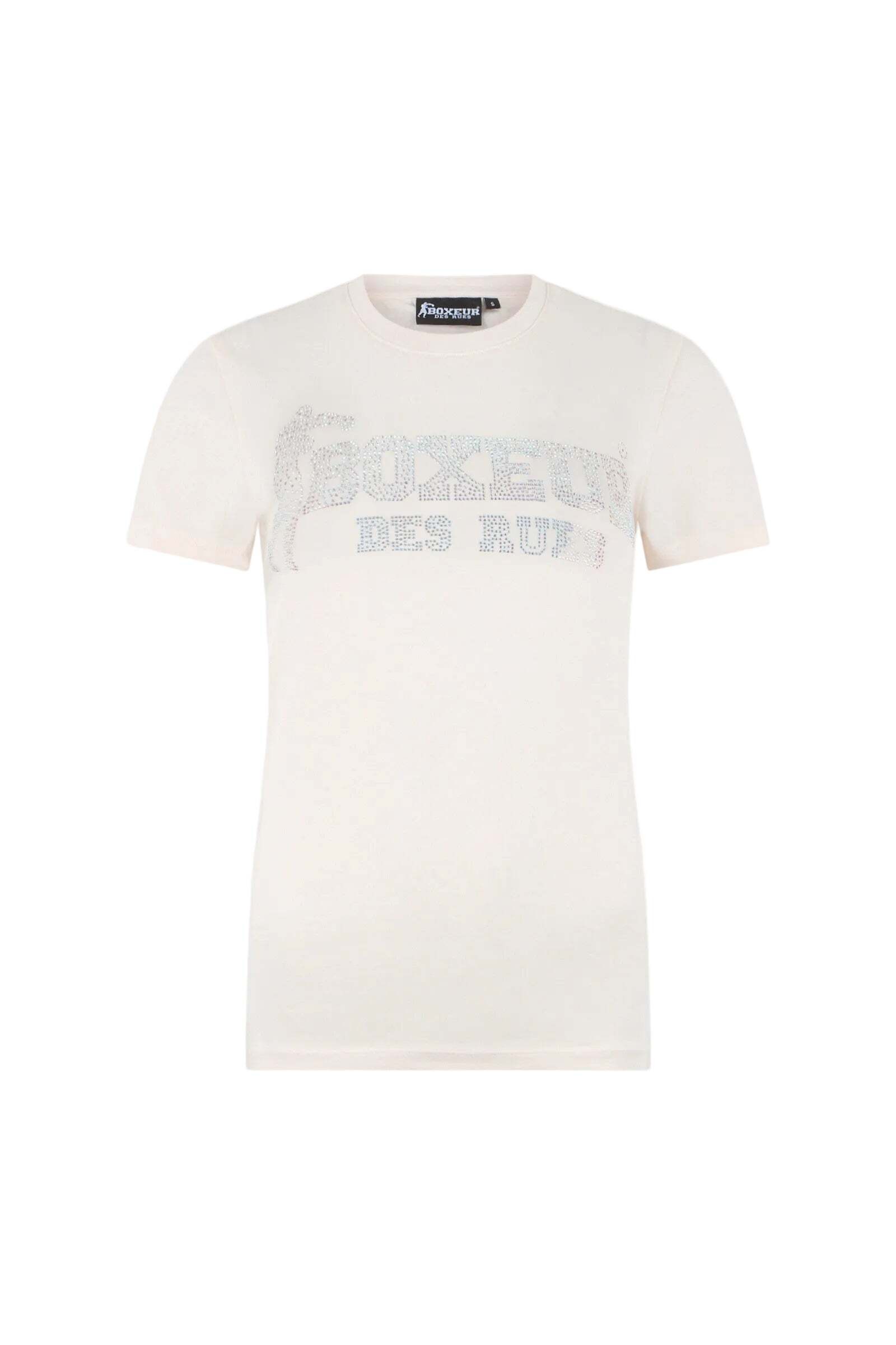 Image of BOXEUR DES RUES T-Shirt "BOXEUR DES RUES T-Shirt Rhinestone Logo"