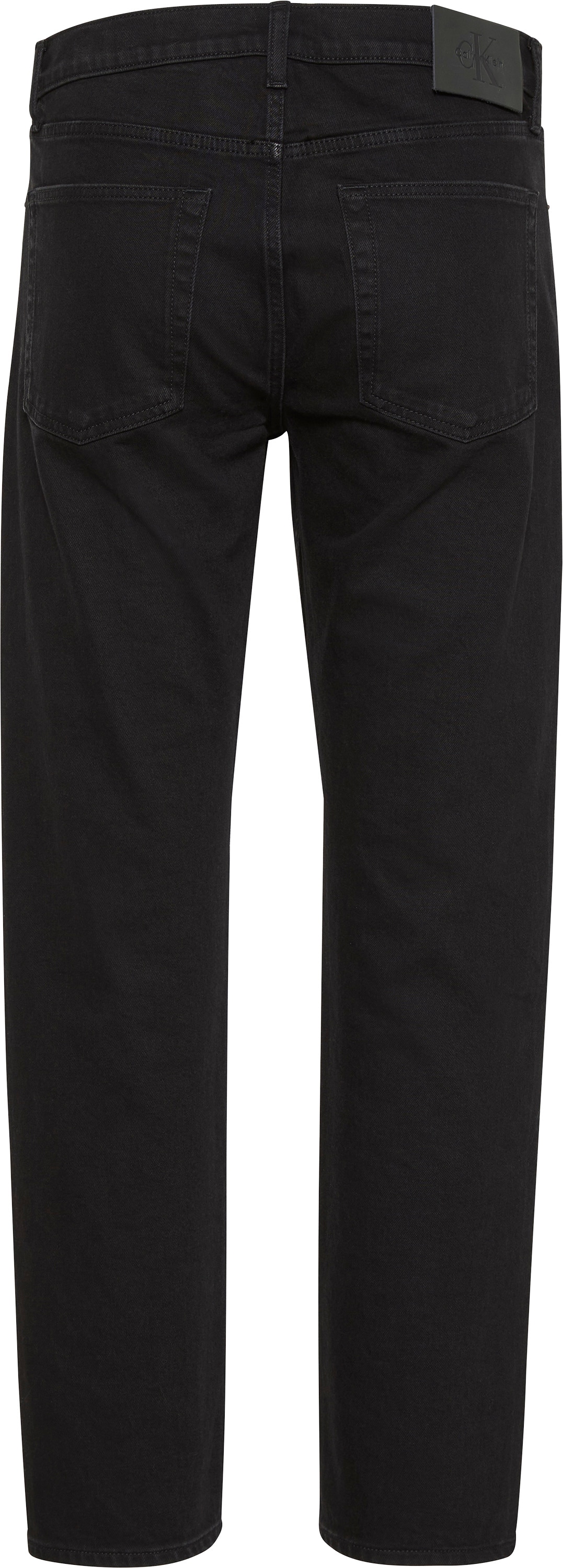 Calvin Klein Jeans slim used washed, Slim Straight Fit, Logopatch am Bund