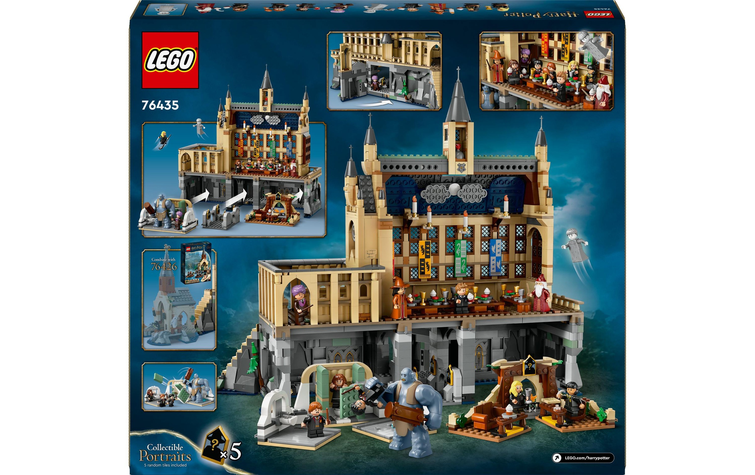LEGO® Spielbausteine »Harry Potter Schloss Hogwarts: Die Grosse Halle 76435«, (1732 St.)