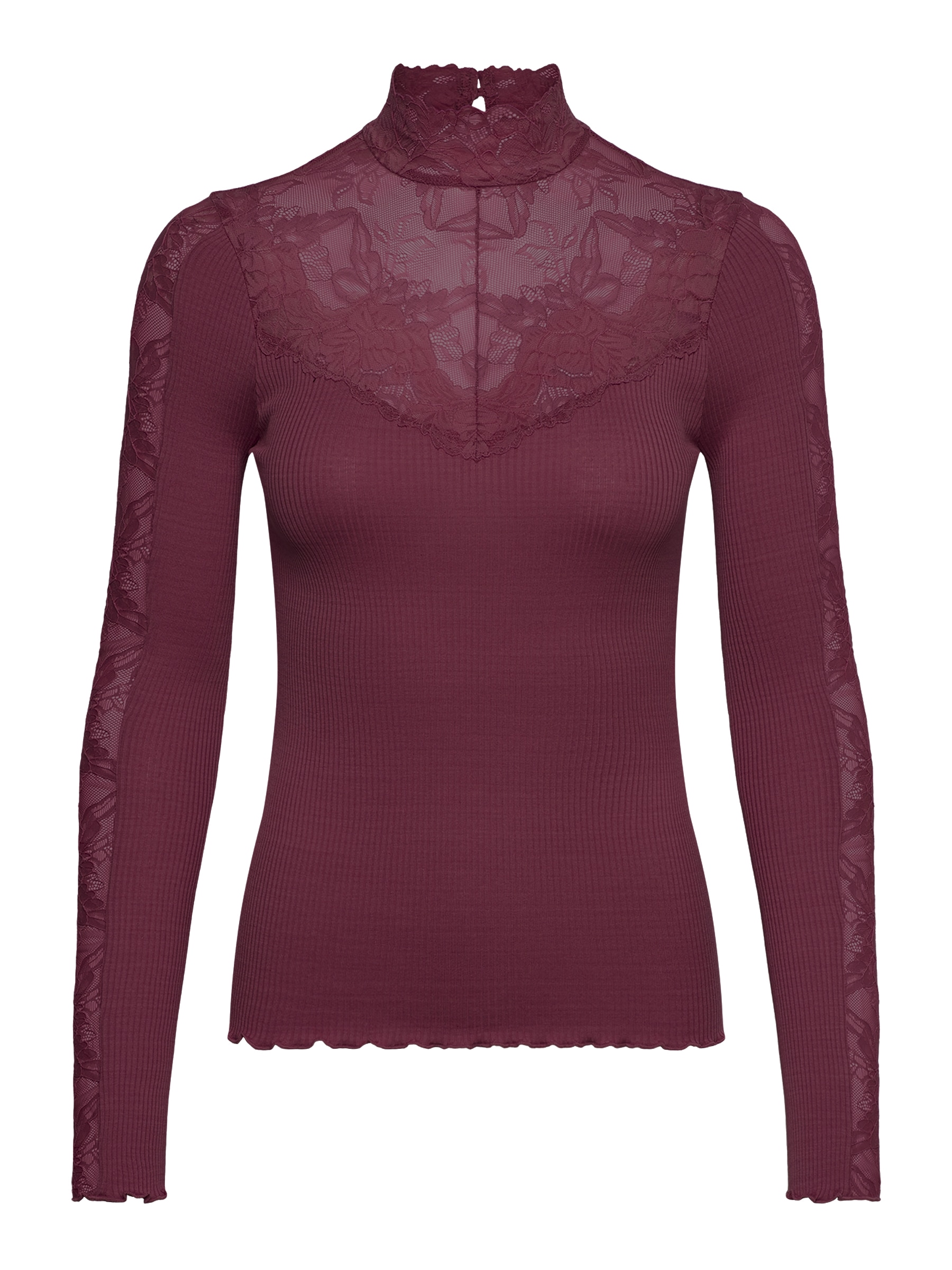 Image of rosemunde Langarmshirt "Beatha silk shirt mit Seide" mit Spitze, langen Ärmeln, weicher Seidenmix