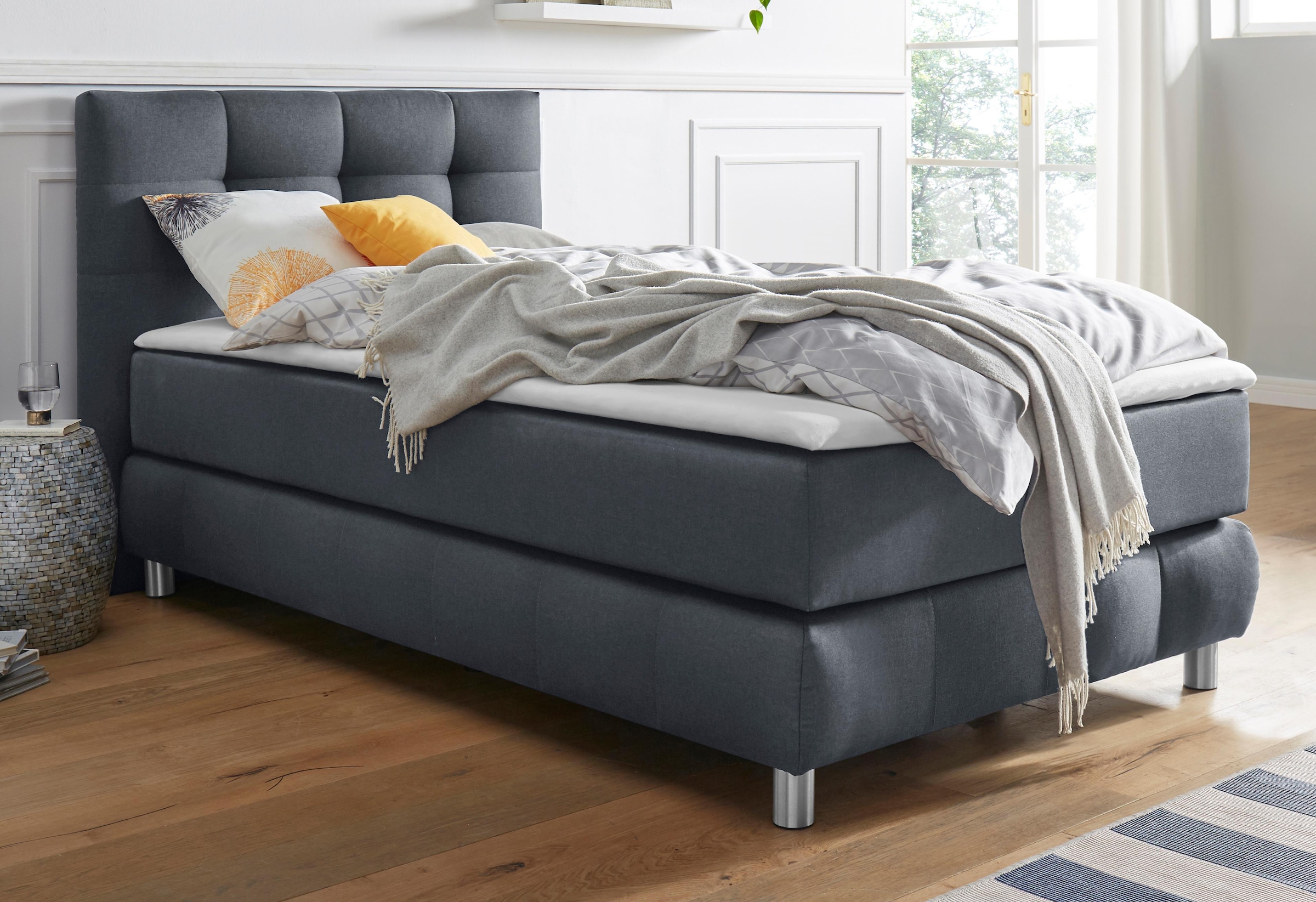 Home affaire Lit boxspring »Salo« incl. surmatelas, 6 largeurs, 2 degrés de fermeté, TFK aussi en fermeté 4