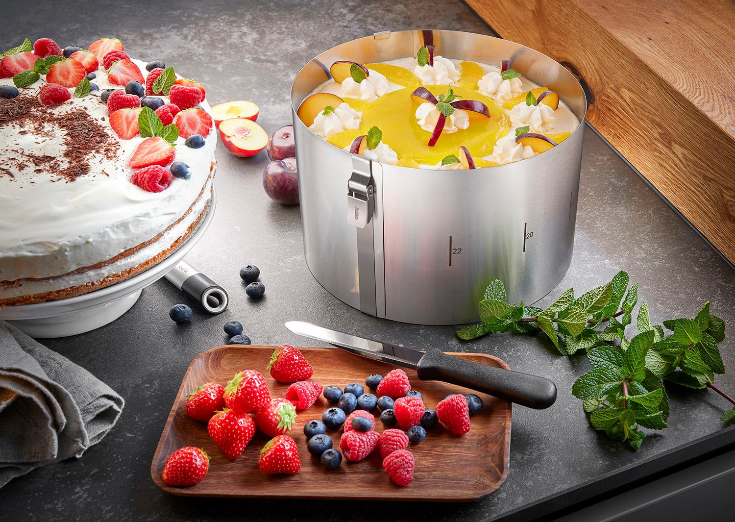 GEFU Cadre de cuisson »TONDO CLIP« patentierter Sicherungsclip fixiert den Ring auf der gewünschten Grösse