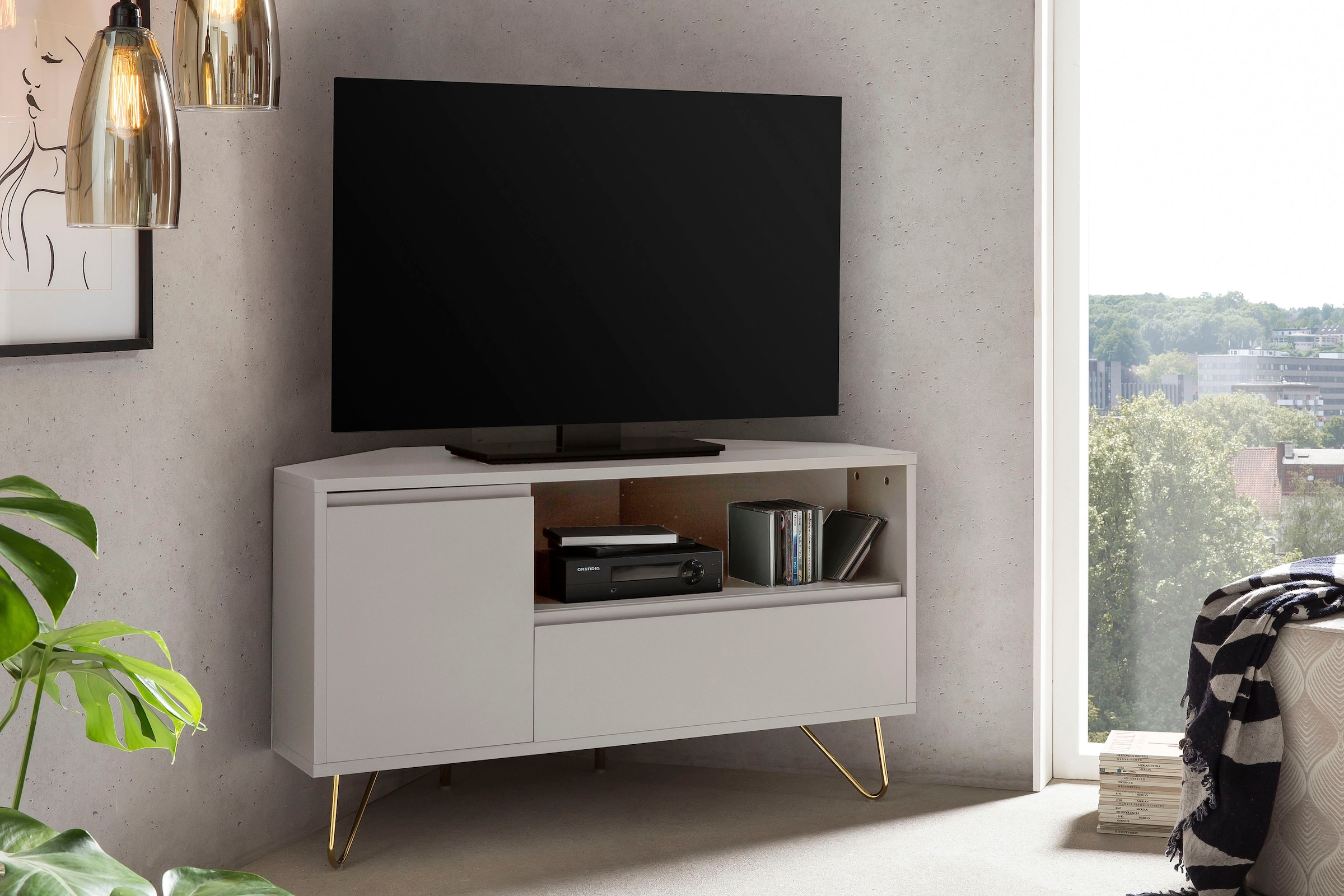 SalesFever Funktion TV-Board, Push-to-open lackiert, Ecklösung, matt kaufen TV-Kommode