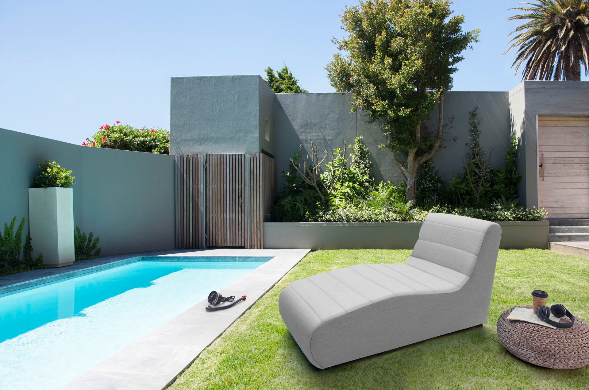 DOMO collection Relaxliege »Soleil, pflegeleichter und wetterfester Bezug«, Outdoor, besonderes Design und Formgebung, individuell erweiterbar