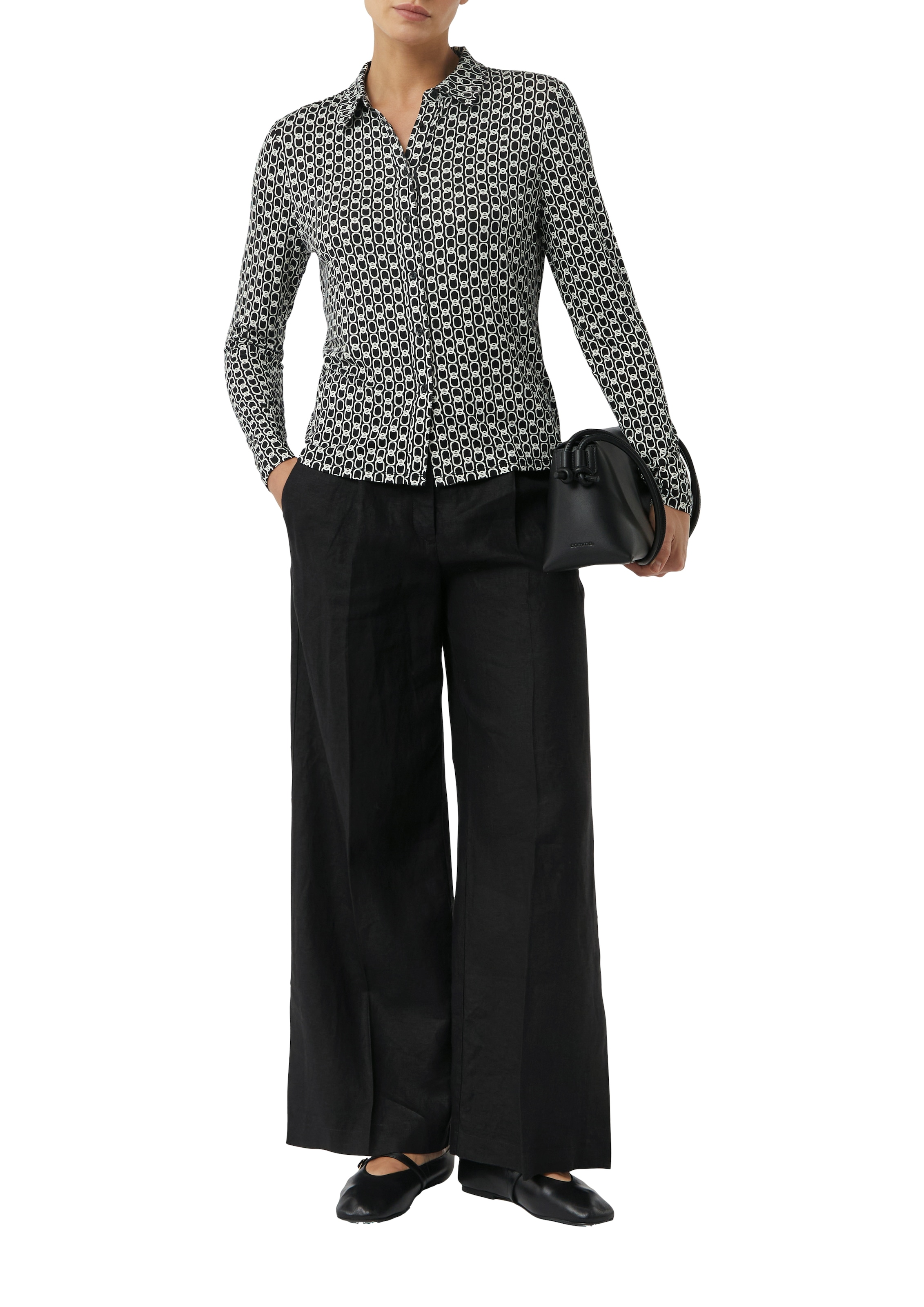 Comma Hemdbluse, mit All-Over Print