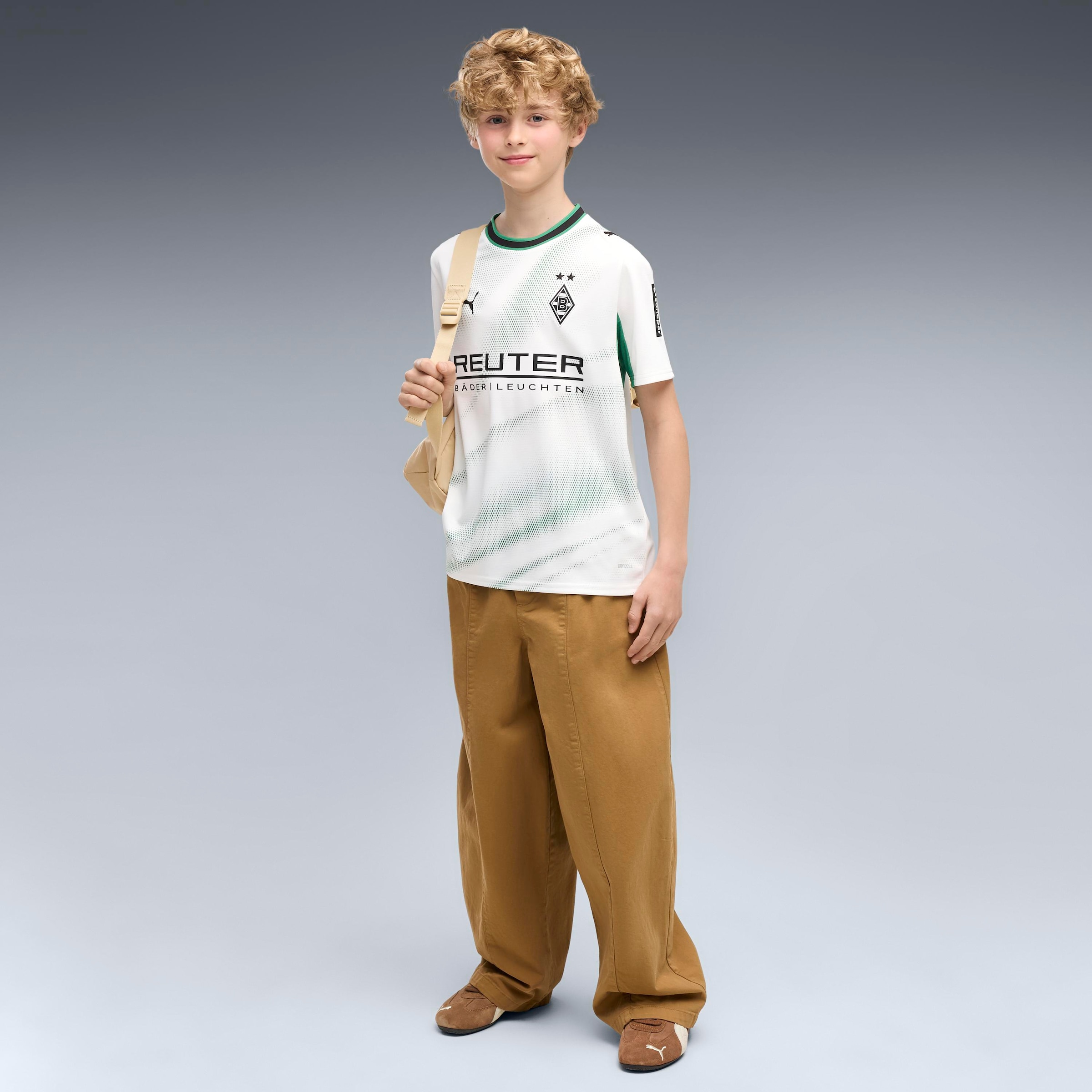 PUMA Maillot de foot »BMG HOME JERSEY REPLICA JR« pour adolescents, avec technologie DryCELL, respirant