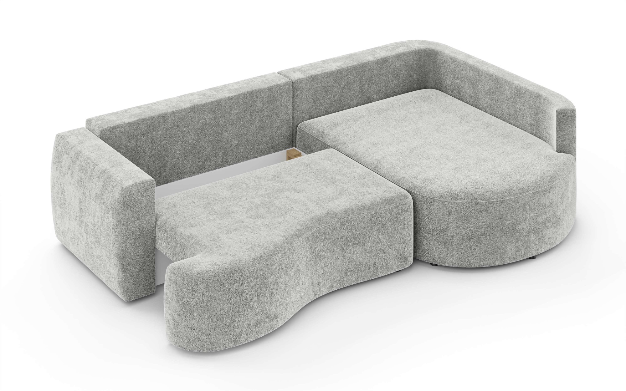 Home affaire Ecksofa »Kahekili, Schlafsofa mit Bettkasten, Masse B/T/H: 255/181/90/ cm« L-Form mit Wellenunterfederung, 7 Rückenkissen und 2 Zierkissen