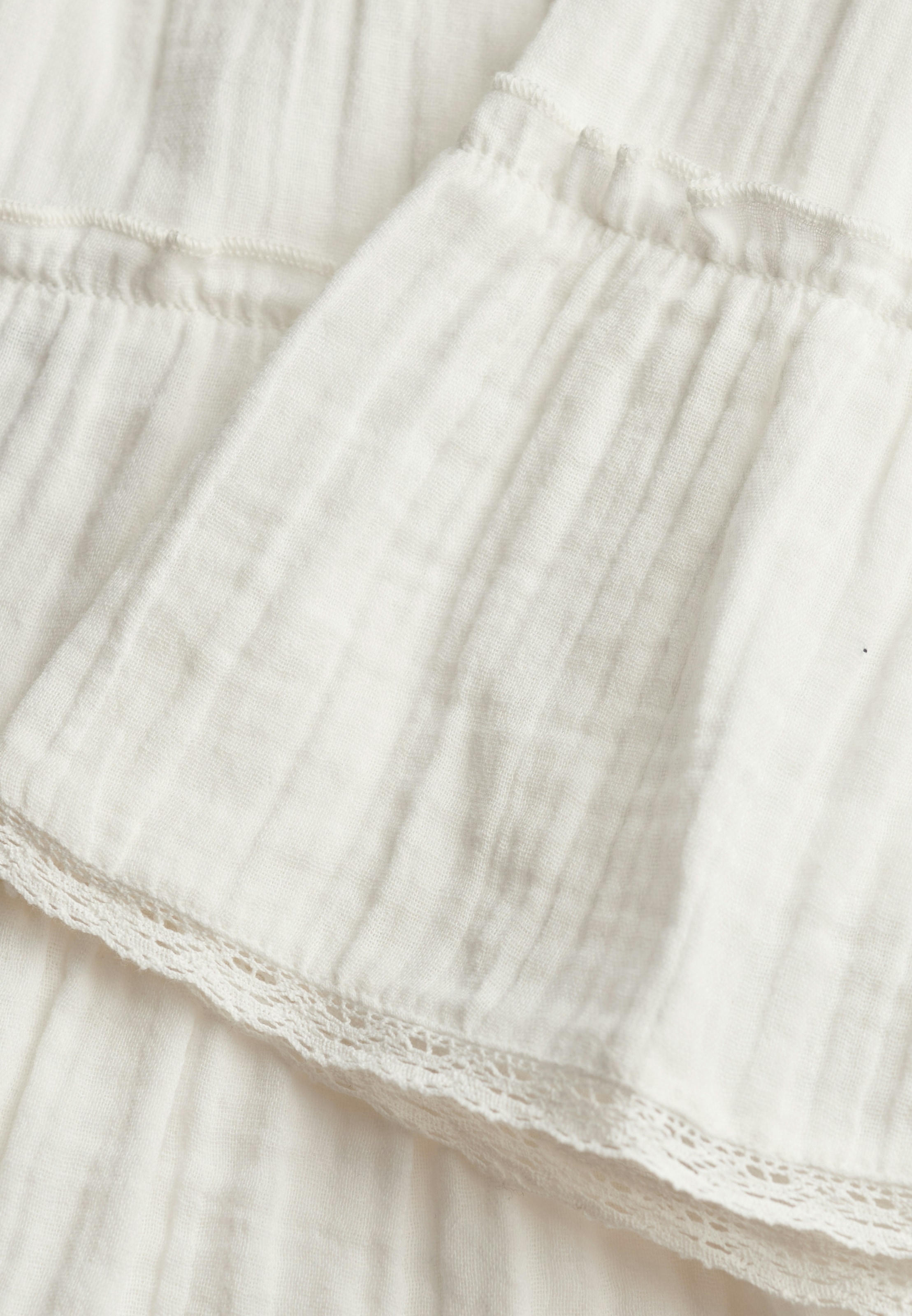 Superdry Sommerrock »CHEESECLOTH TIERED MINI SKIRT« aus Baumwolle, Regular Fit, mit Gummizug, unifarbene Optik