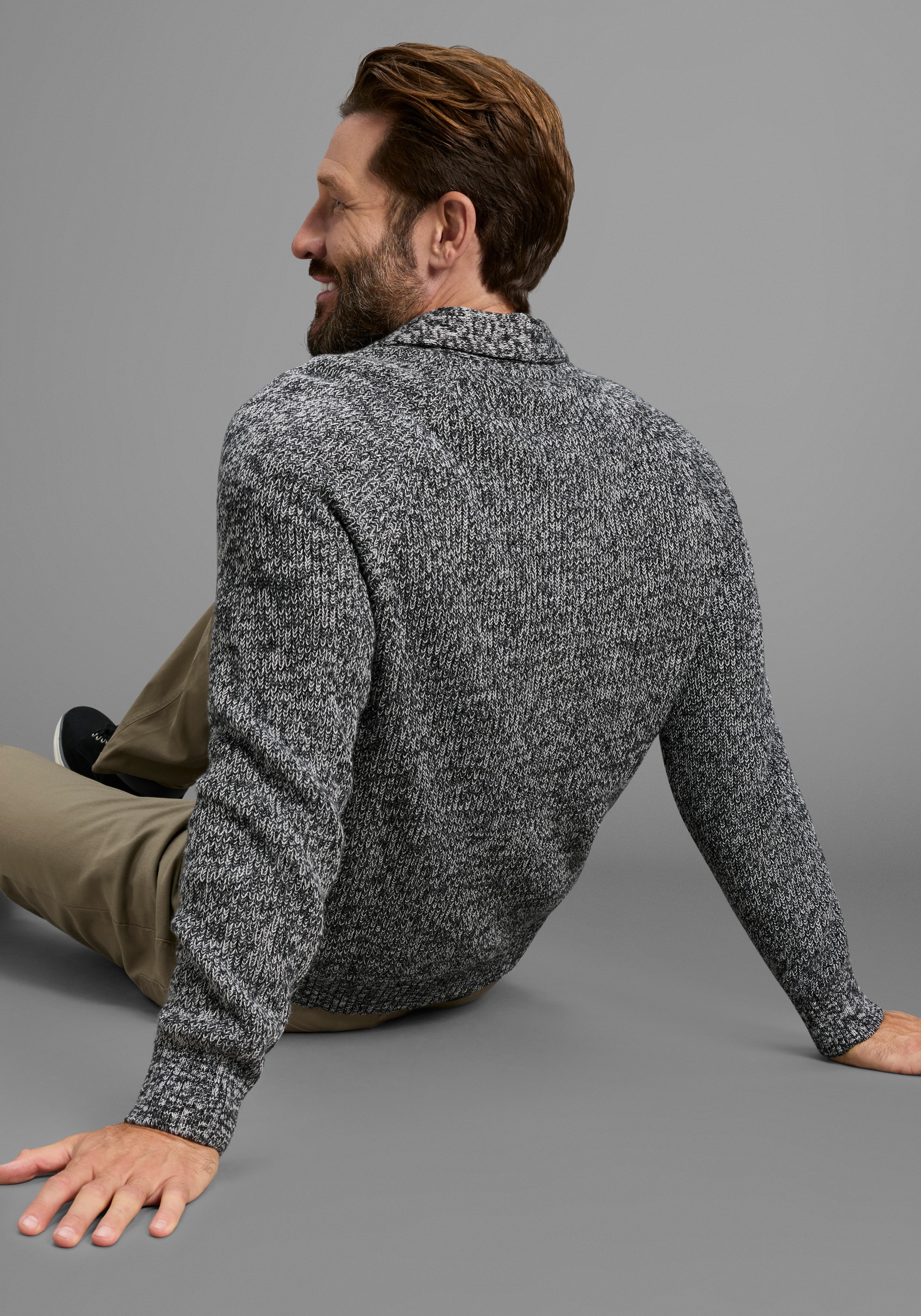 Man's World Veste en tricot »Neue Kollektion! Mit Knopfleiste und Taschen« melierte Optik ,weicher Griff, Perfekt für die kältere Jahreszeit