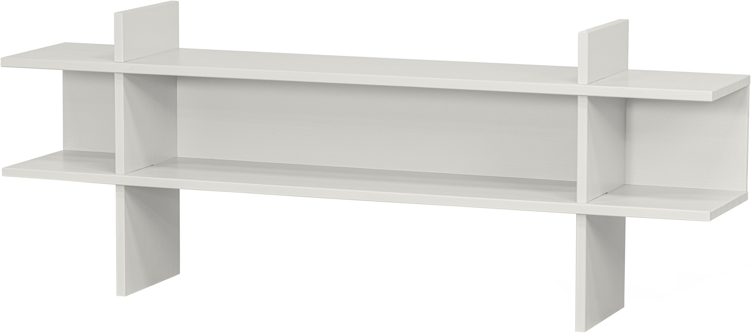 Image of WOOOD Beistelltisch "Jana aus FSC-Kiefernholz, schutzlackiert 180x35x70 cm" Tragkraft 15 kg, drei offene Fächer, Framestärke 2,4 cm