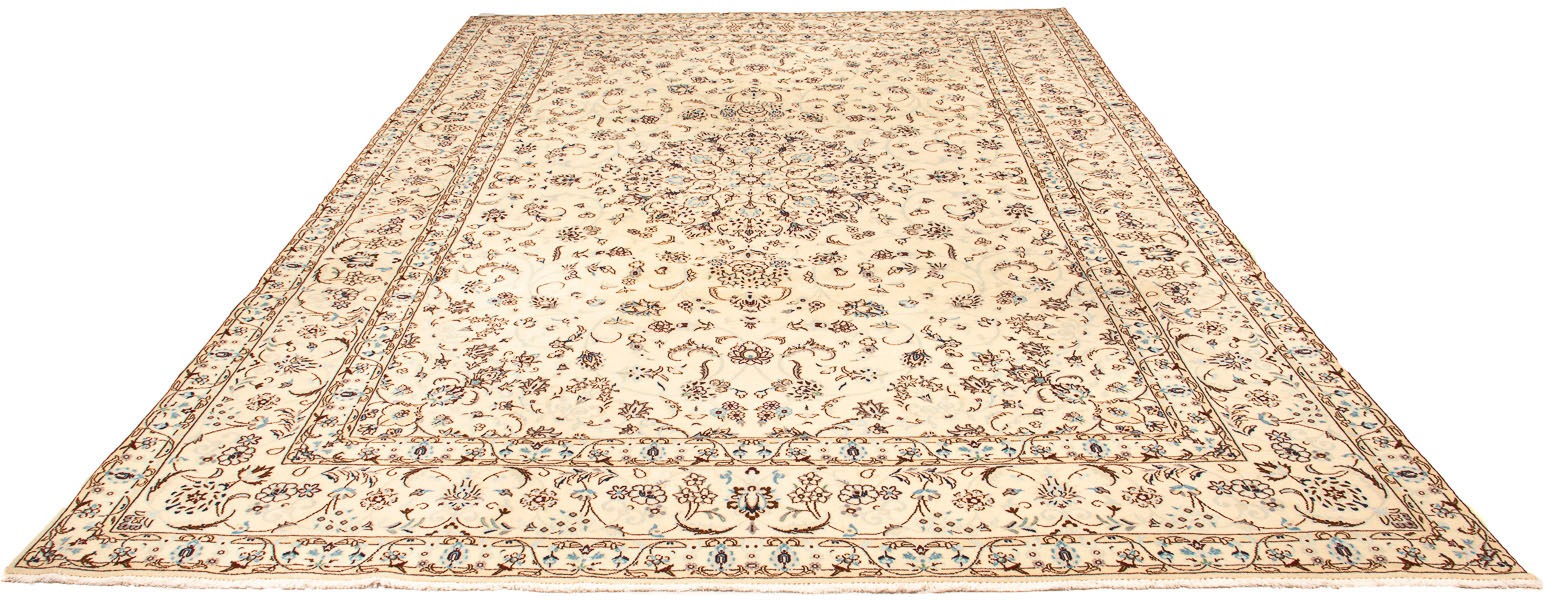 Image of morgenland Orientteppich »Perser - Nain - Royal - 365 x 248 cm - beige«, rechteckig, 10 mm Höhe, Wohnzimmer, Handgeknüpft, Einzelstück mit Zertifikat bei Ackermann Versand Schweiz