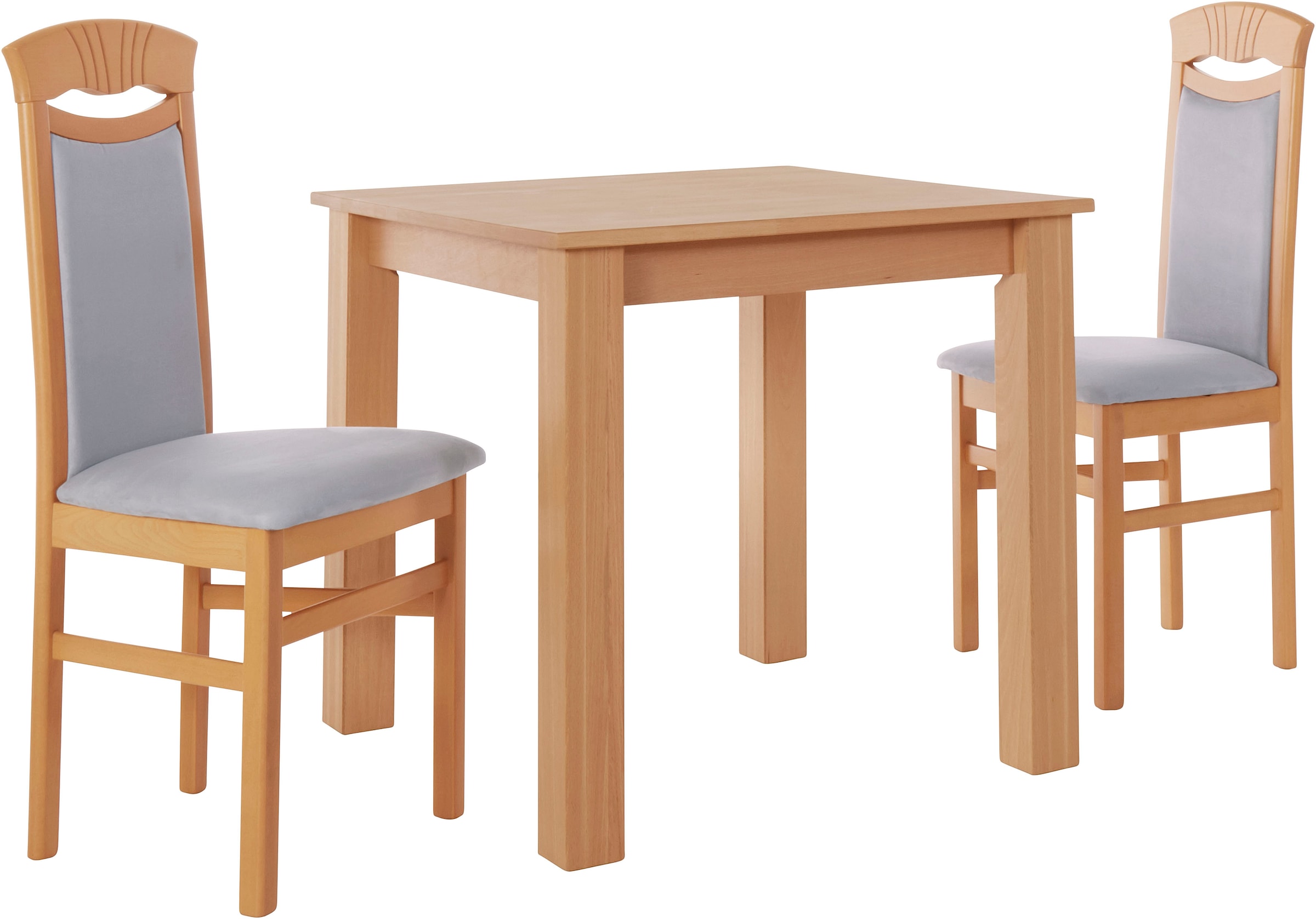 Essgruppe »Luisa + Franz Set«, (Set, 3 tlg., 3tlg), Buche Massivholz