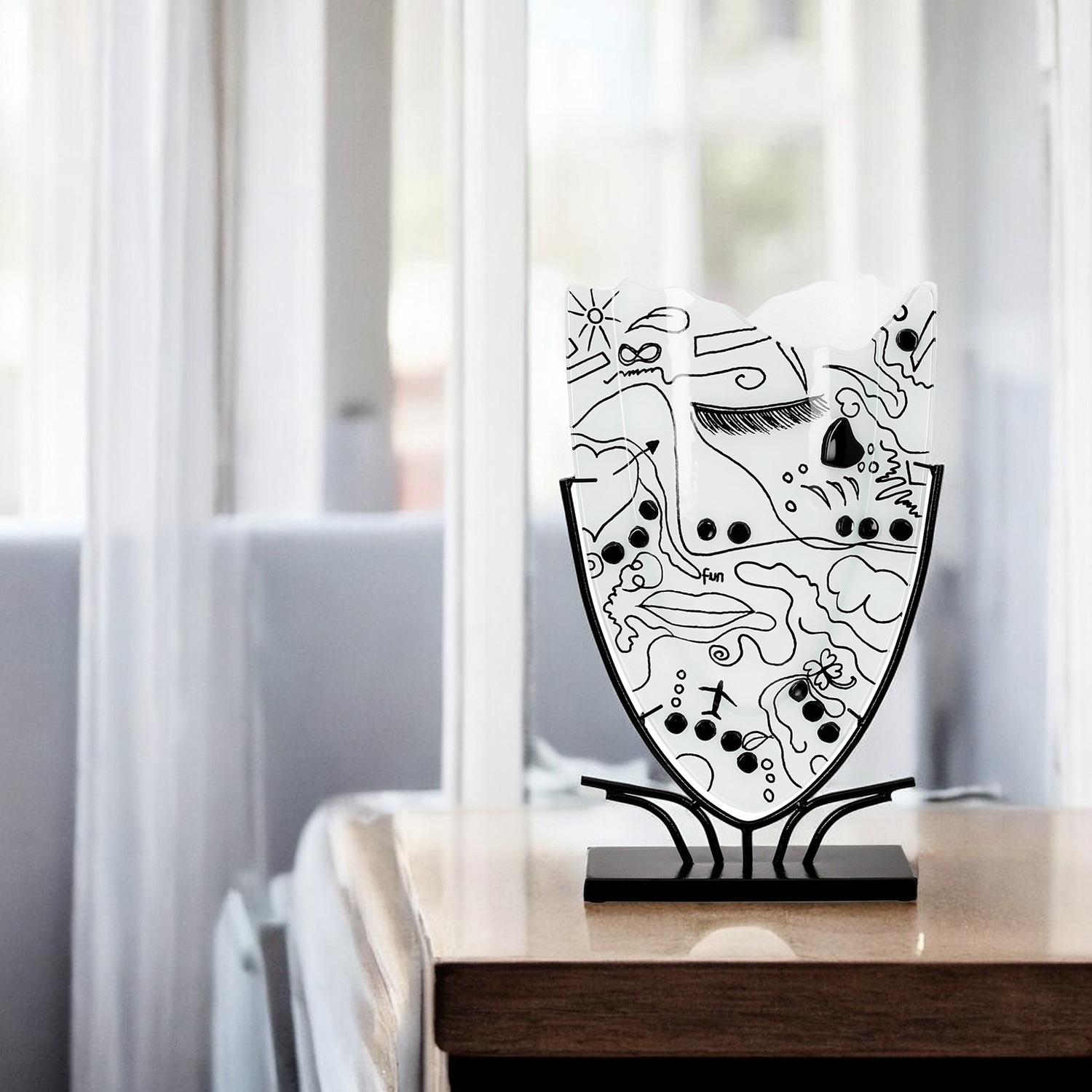 Casablanca by Gilde Bodenvase »Vase Modern Art weiss H.49 cm«, (1 St.)
