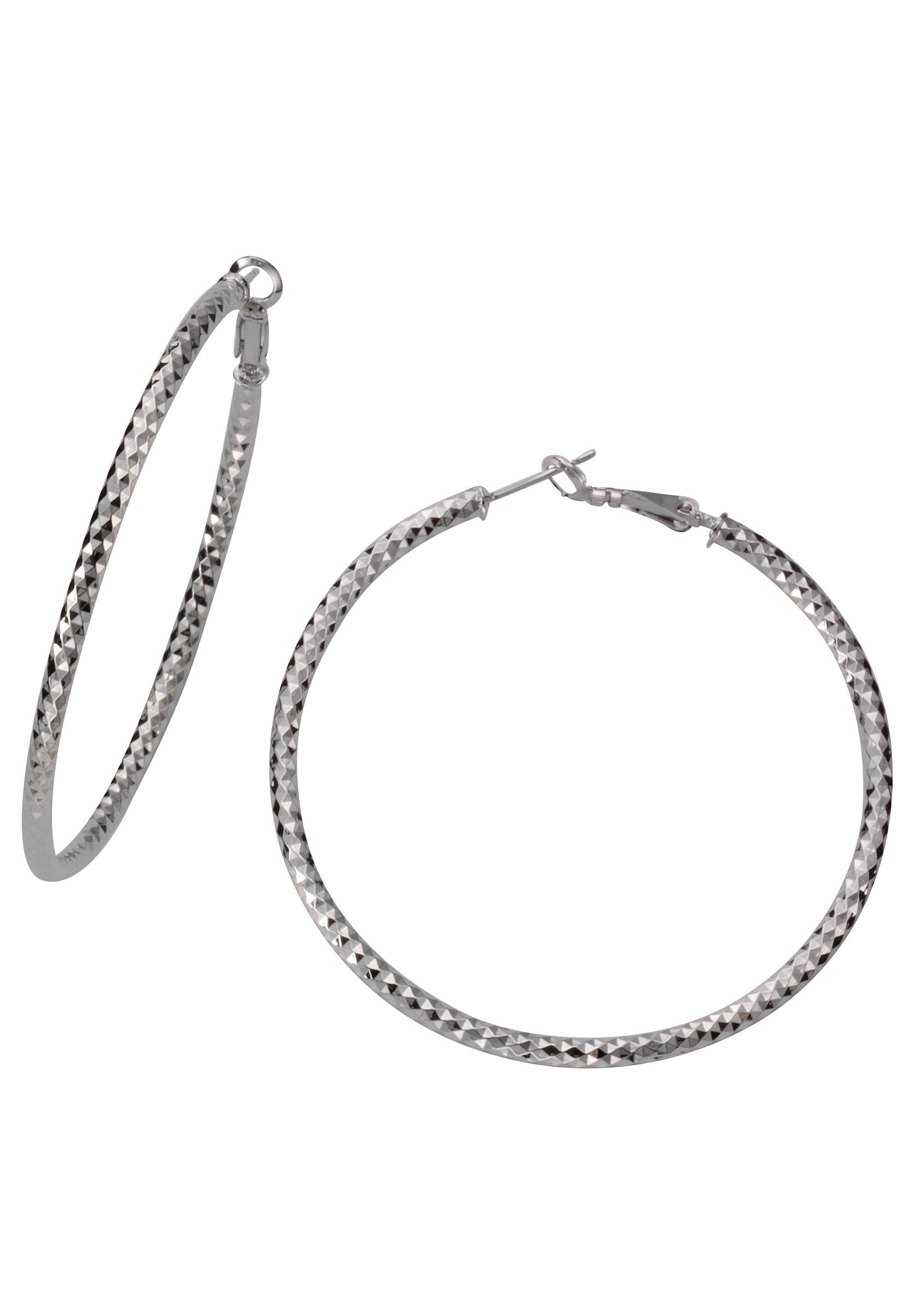 Paar Creolen »mit Struktur«