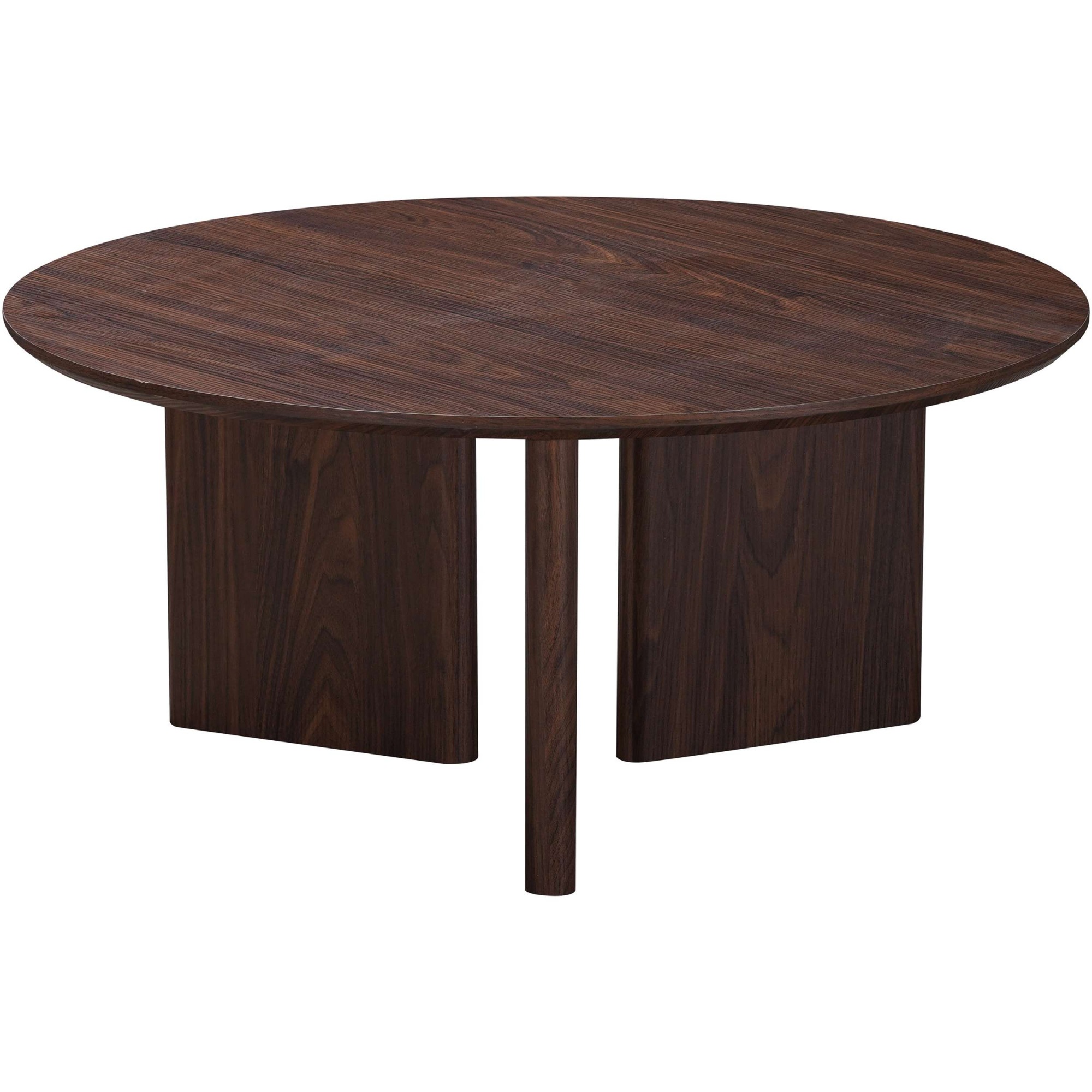 Image of GOODproduct Couchtisch "Cassian" 1 Stk. tlg. Eichenoptik, modernes Fussgestell, Ø80 cm